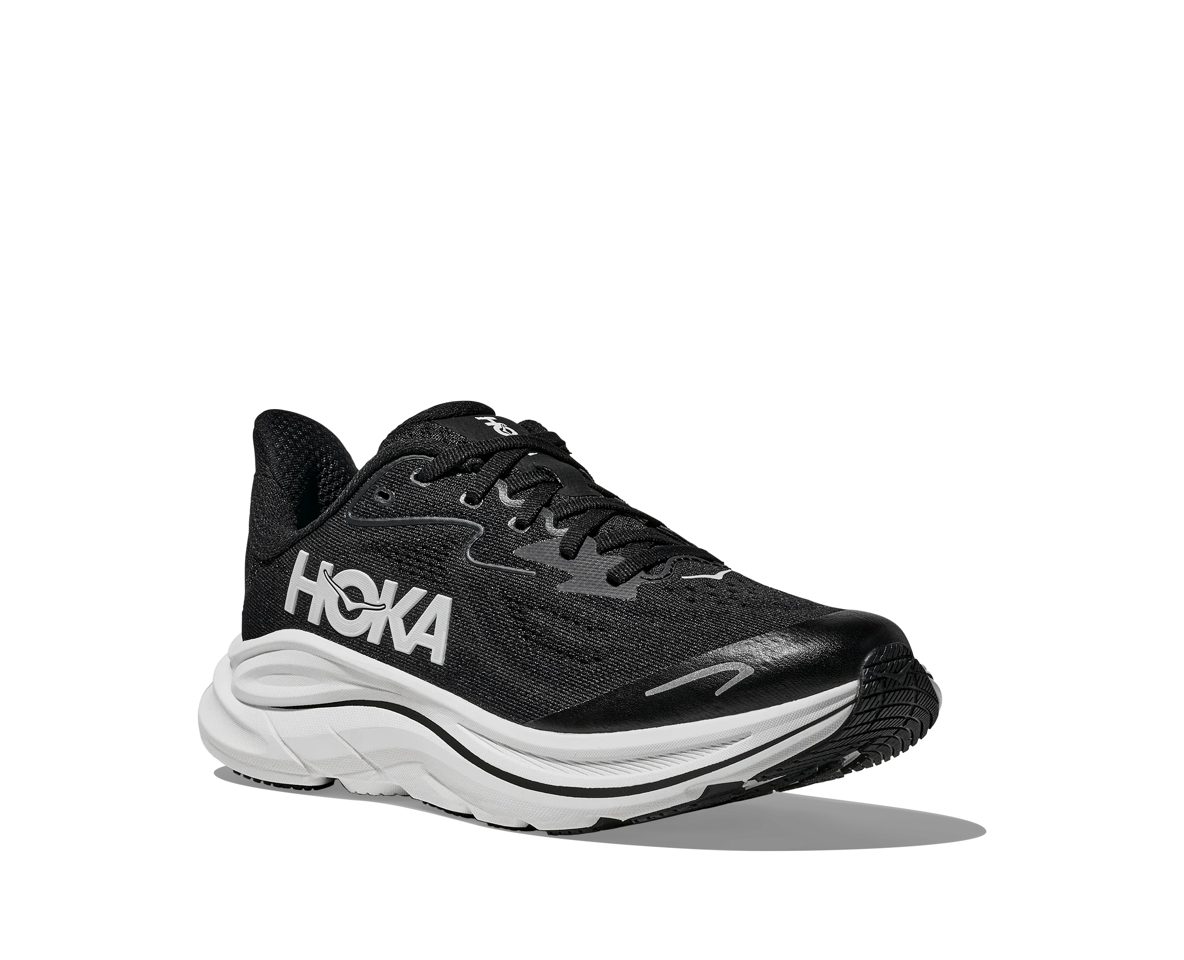Big Kids Clifton 10 (BWHT - Black/White) - Image 3
