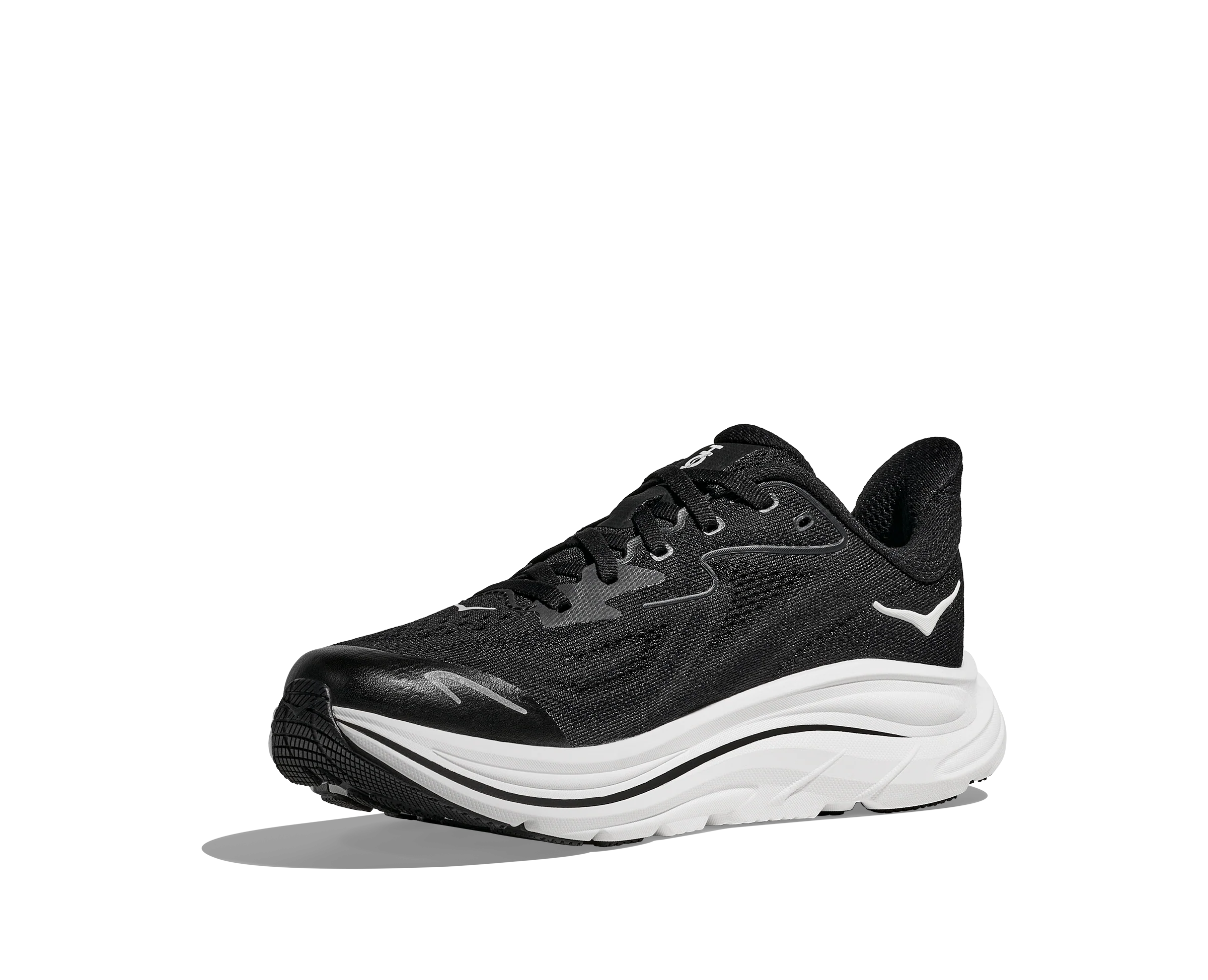 Big Kids Clifton 10 (BWHT - Black/White) - Image 4