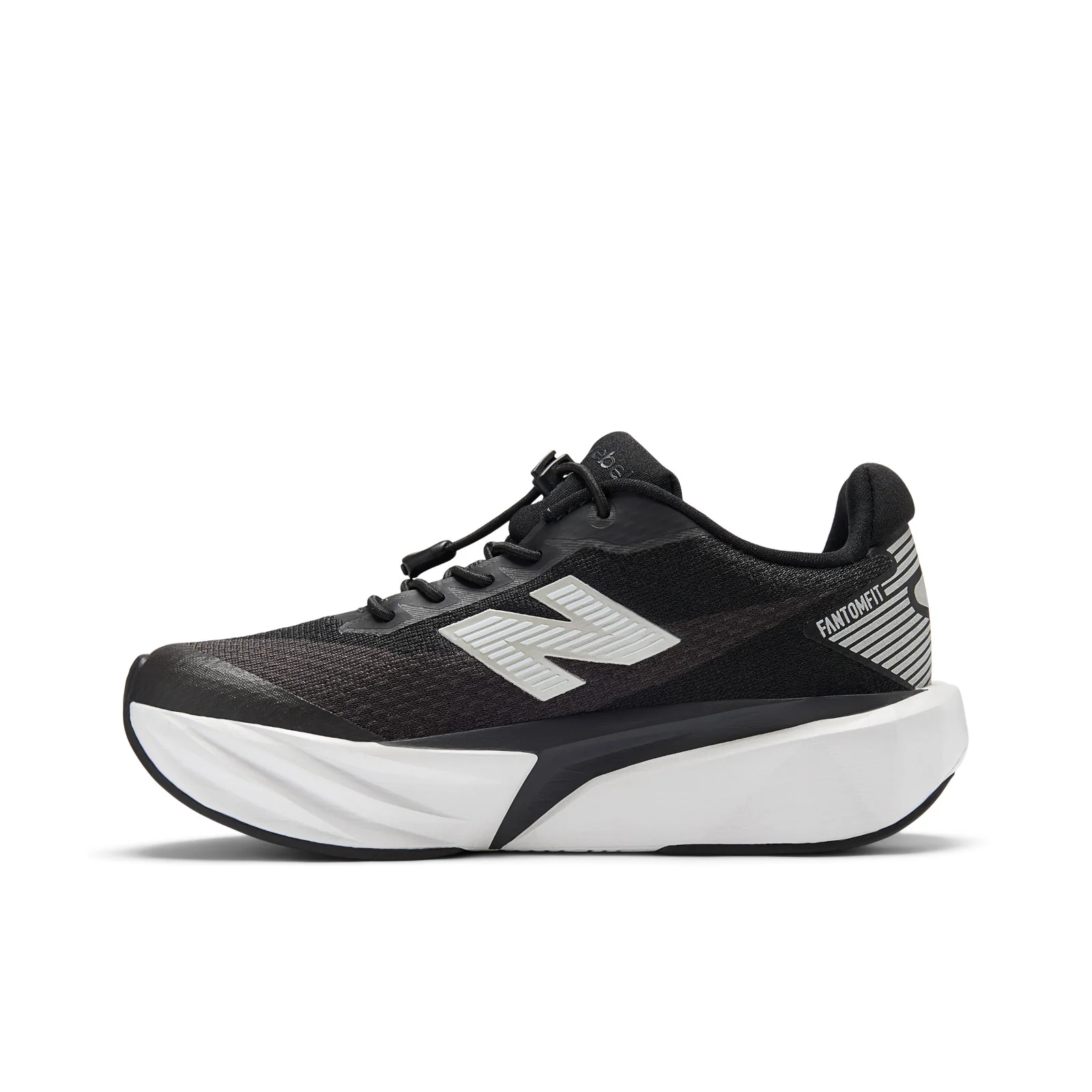 Little Kid's FuelCell Rebel Bungee Lace w/Toggle (8P5 - Black/White) - Image 2