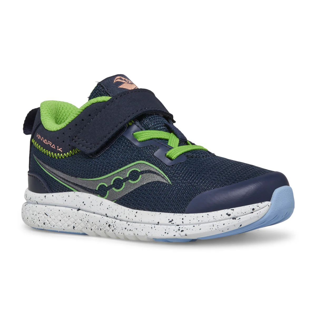 Little Kid's Kinvara 14 A/C Jr. (Navy/Green) - Image 2