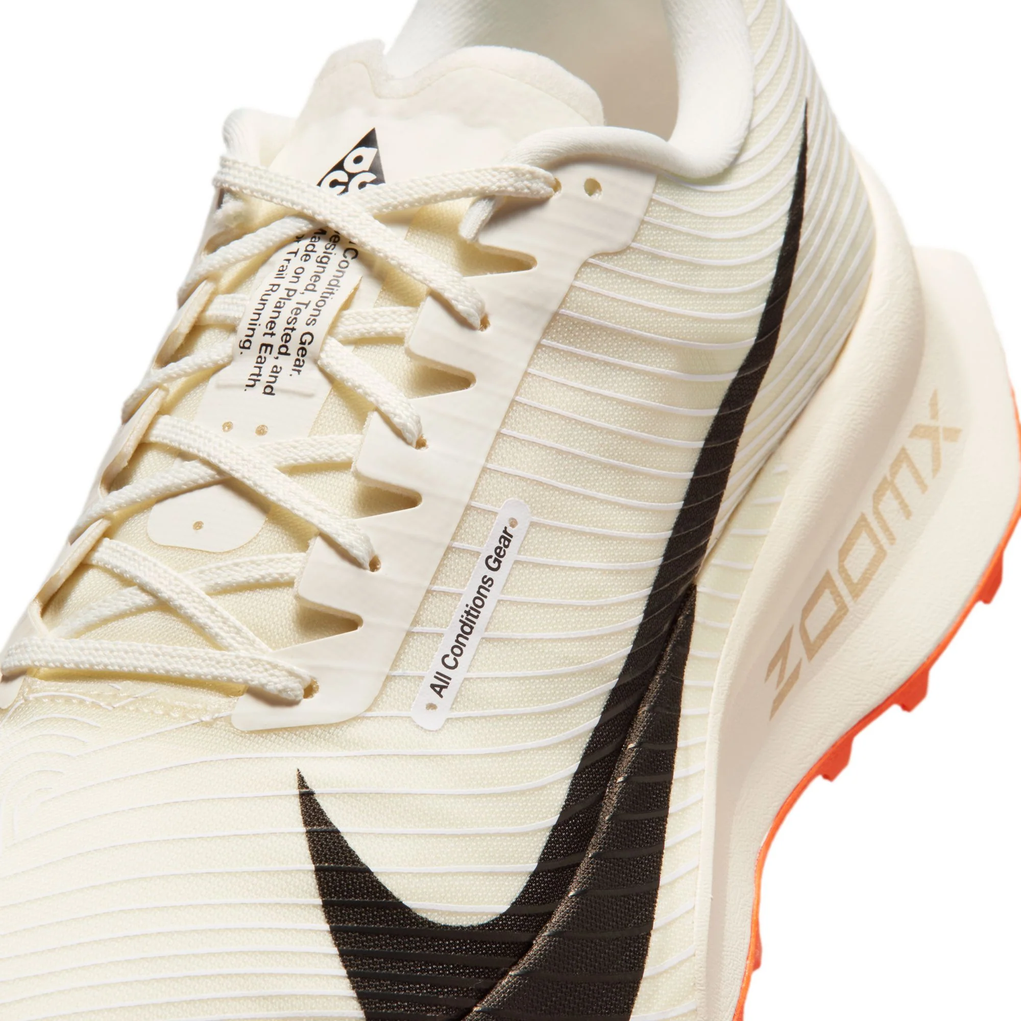 Men’s ACG Ultrafly Trail (101 - Sail/Black-White-Saftey Orange) - Image 4
