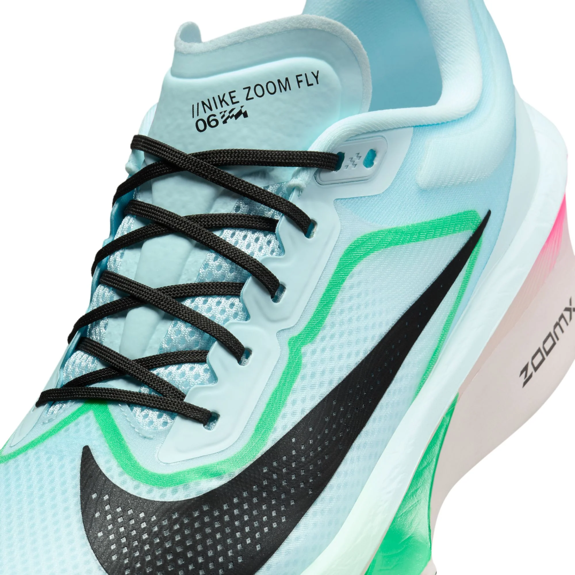 Men’s Zoom Fly 6 (402 - Glacier Ice/Black-Hyper Pink-Green Shock) - Image 4