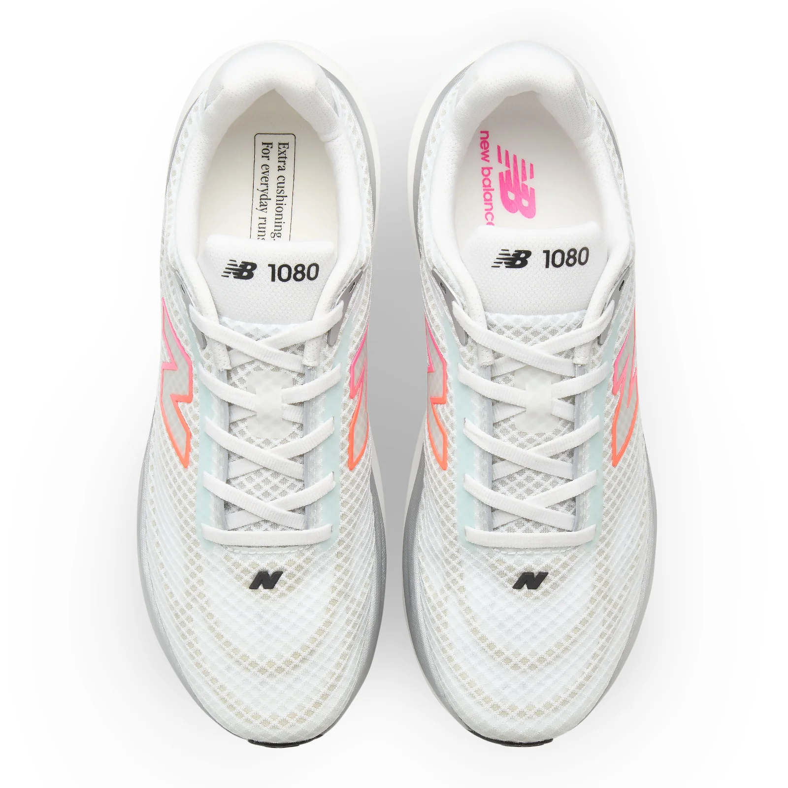 Men's 1080 v15 Breathe (6GG - NB 103 White/Pink Heat/Tangerine Heat) - Image 4
