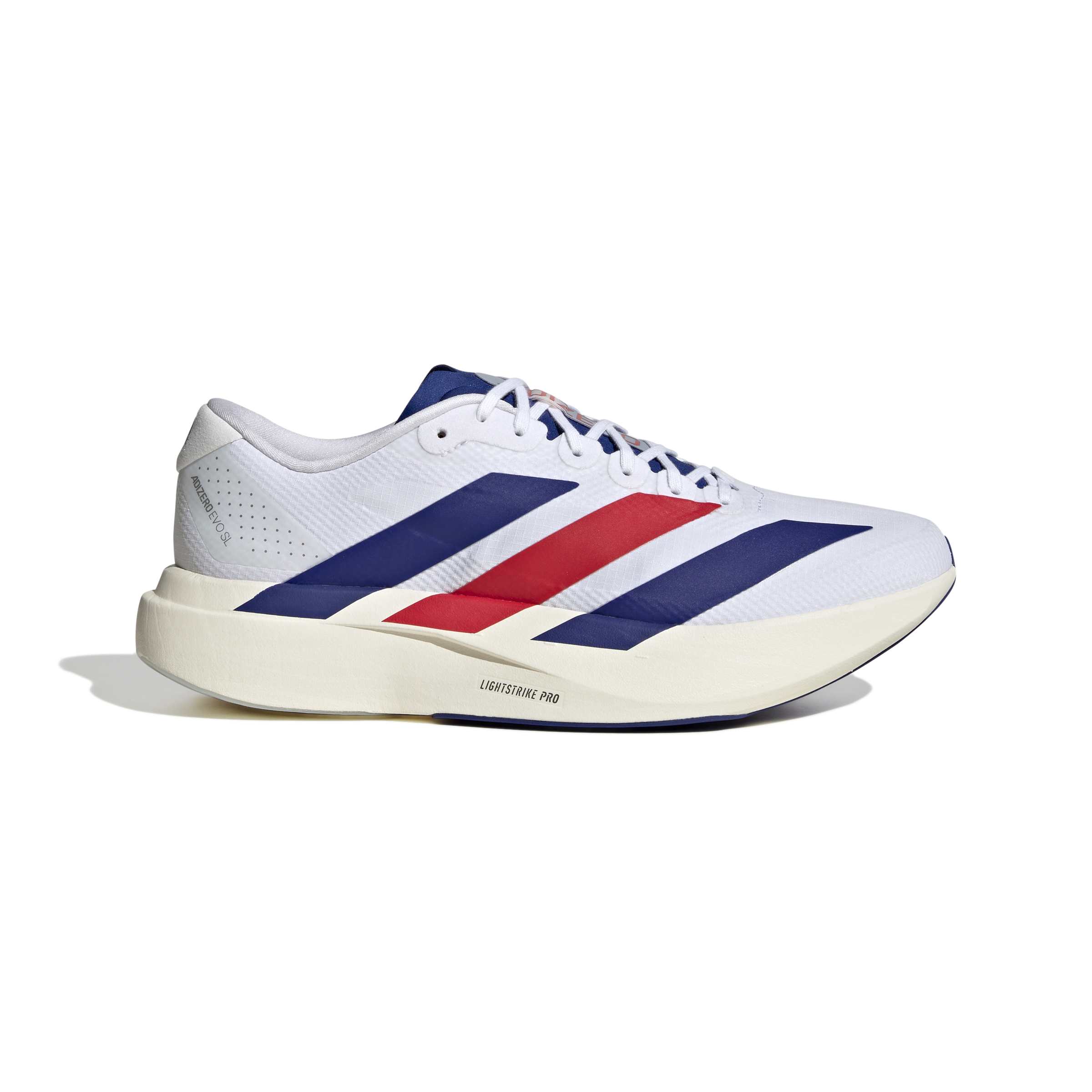 Men's Adizero EVO SL Woven (Cloud White / Mystery Ink / Pure Ruby)