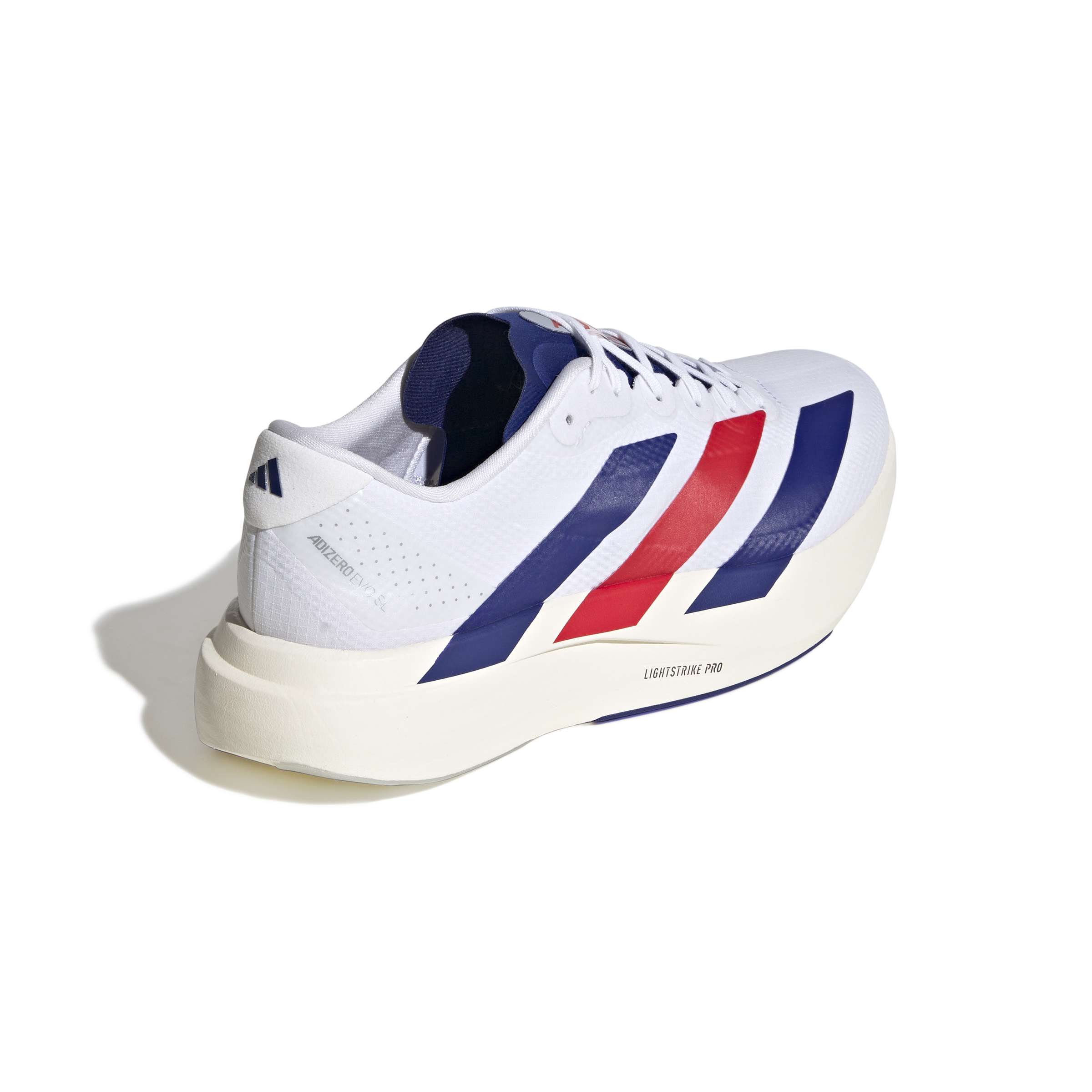 Men's Adizero EVO SL Woven (Cloud White / Mystery Ink / Pure Ruby) - Image 5