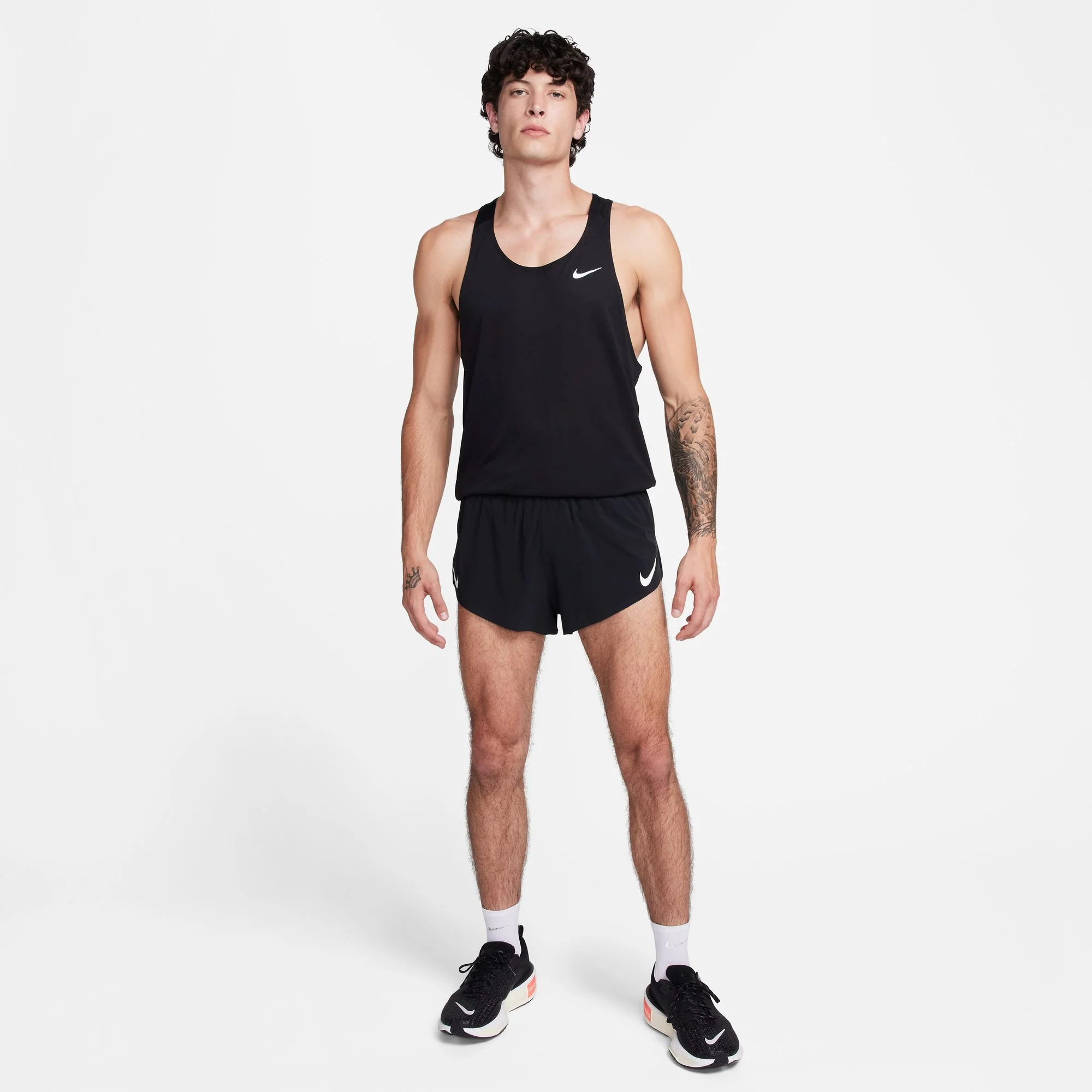 Men's Aeroswift Dri-FIT ADV 2" Brief-Lined Running Shorts (010 - Black/Summit White) - Image 4