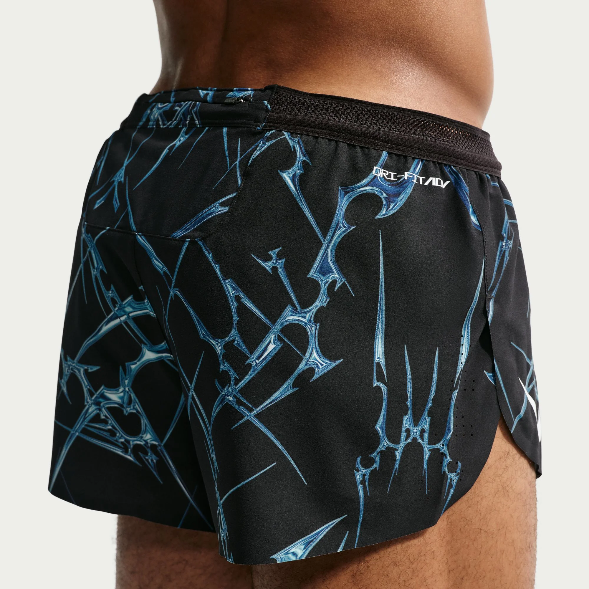 Men's Aeroswift Dri-FIT ADV Printed Running Shorts (010 - Black/White) - Image 2