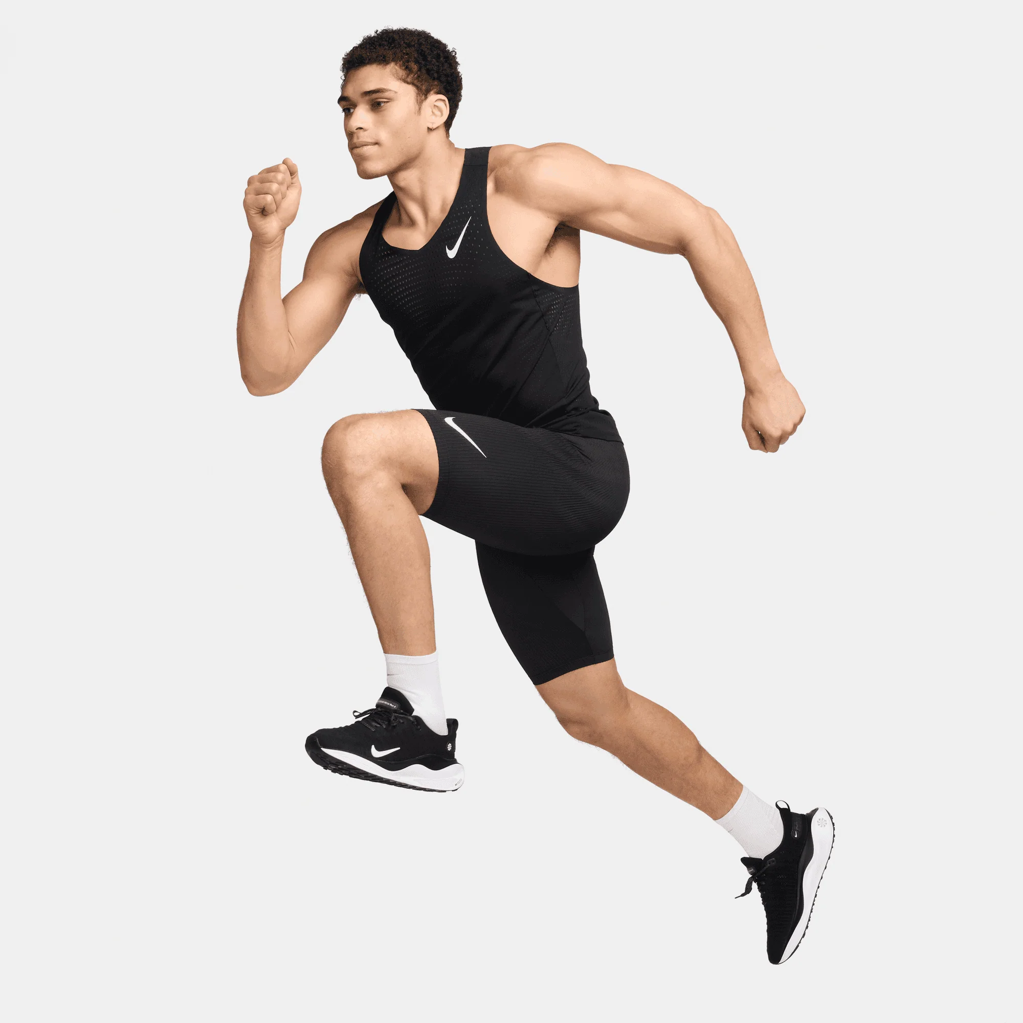 Men's Aeroswift DRI-FIT ADV Running 1/2 Length Tights (011 - Black/Summit White) - Image 3