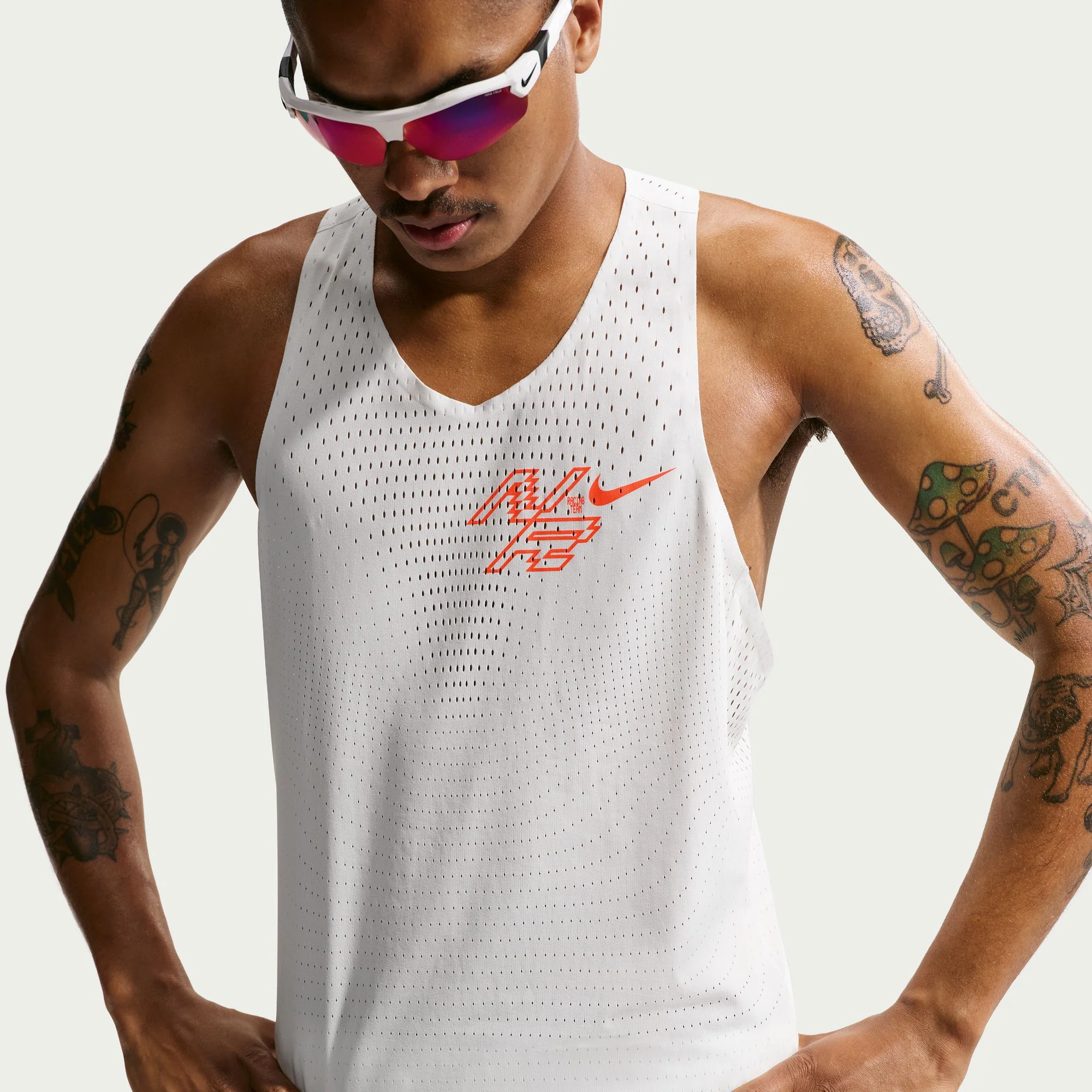 Men's AeroSwift Dri-FIT ADV Running Singlet (121 - Summit White) - Image 5
