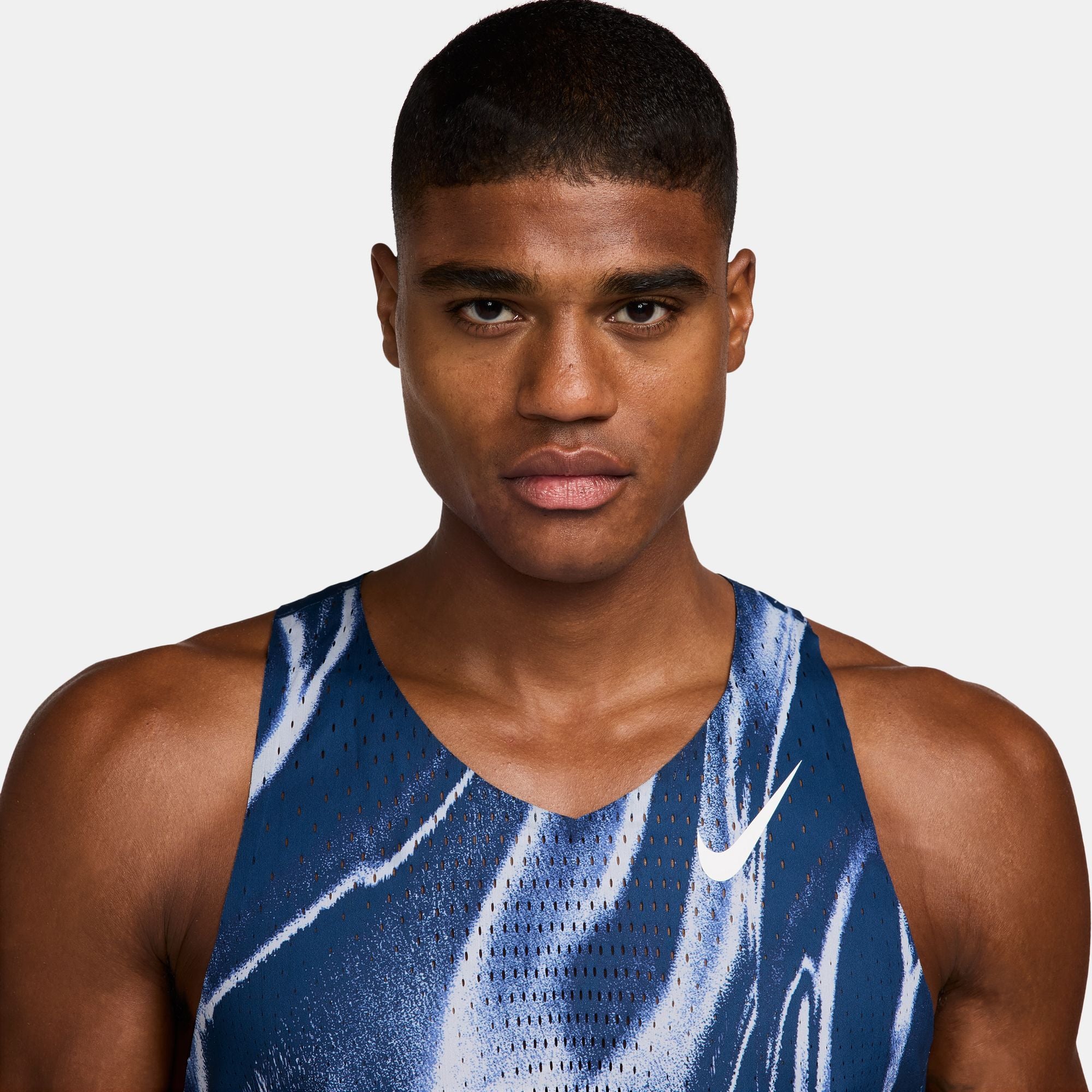 Men's AeroSwift Dri-FIT ADV Singlet (492 - Coastal Blue/White) - Image 3