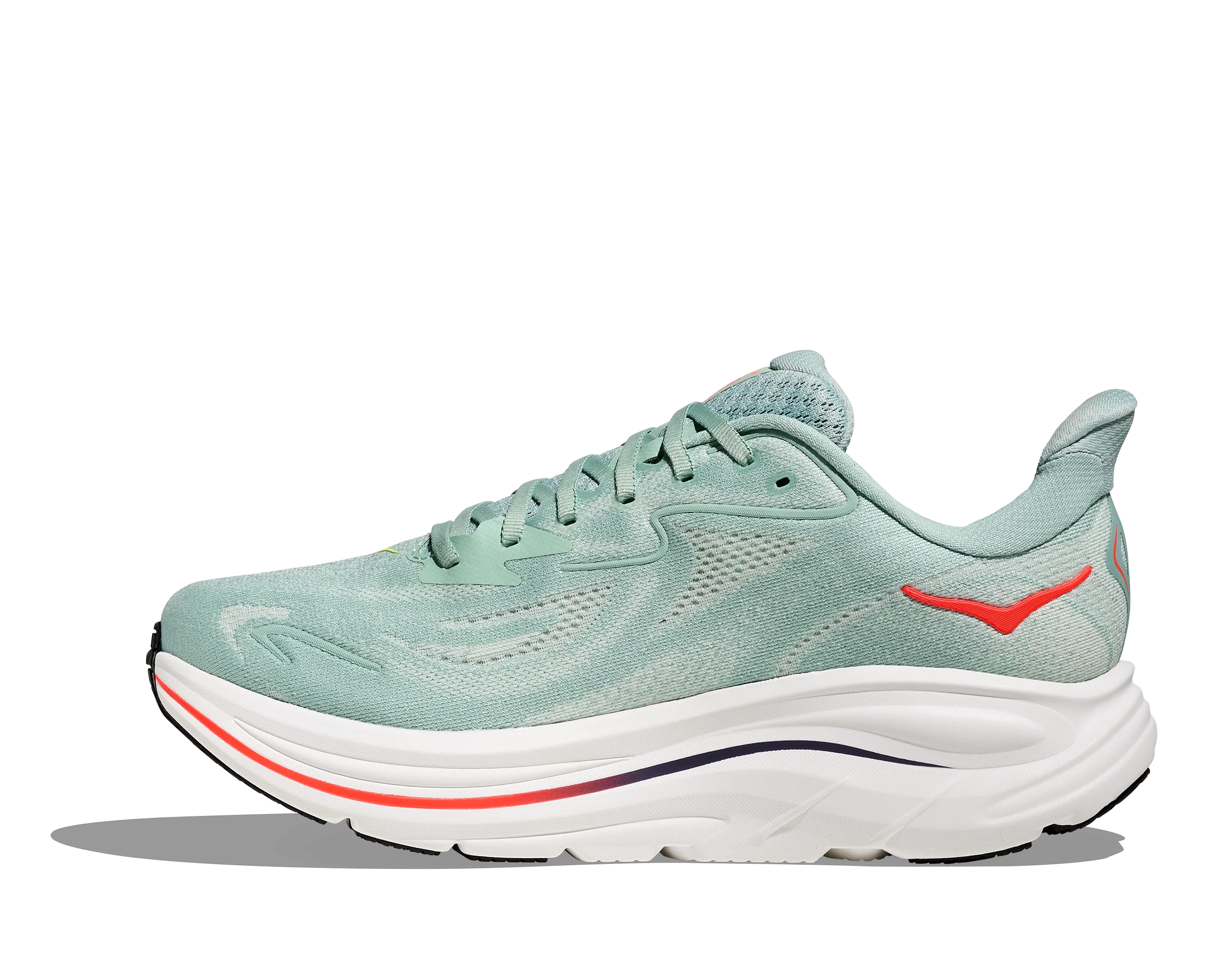 Men's Clifton 10 (SGNN - Sage/Neon Flame) - Image 2
