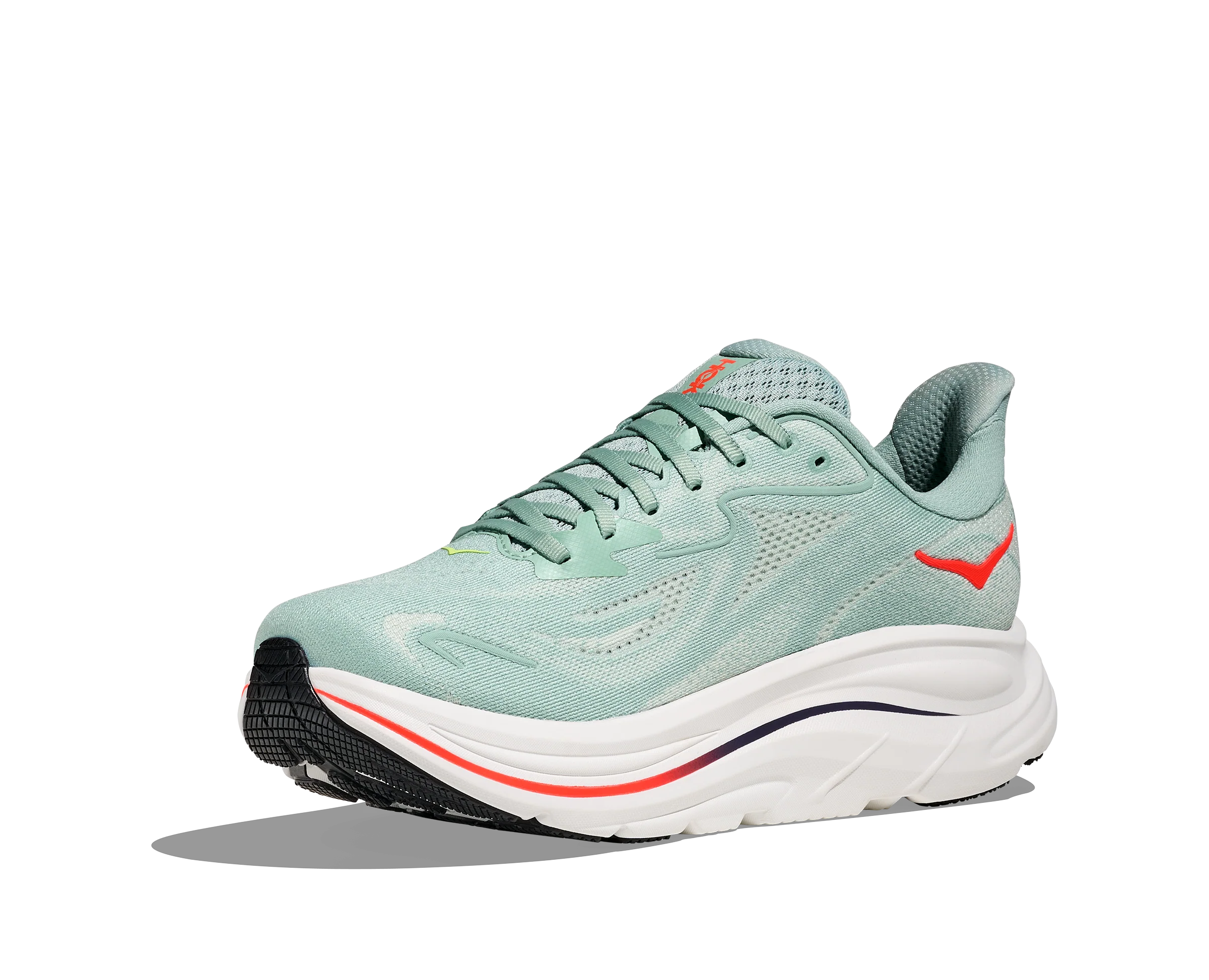 Men's Clifton 10 (SGNN - Sage/Neon Flame) - Image 4