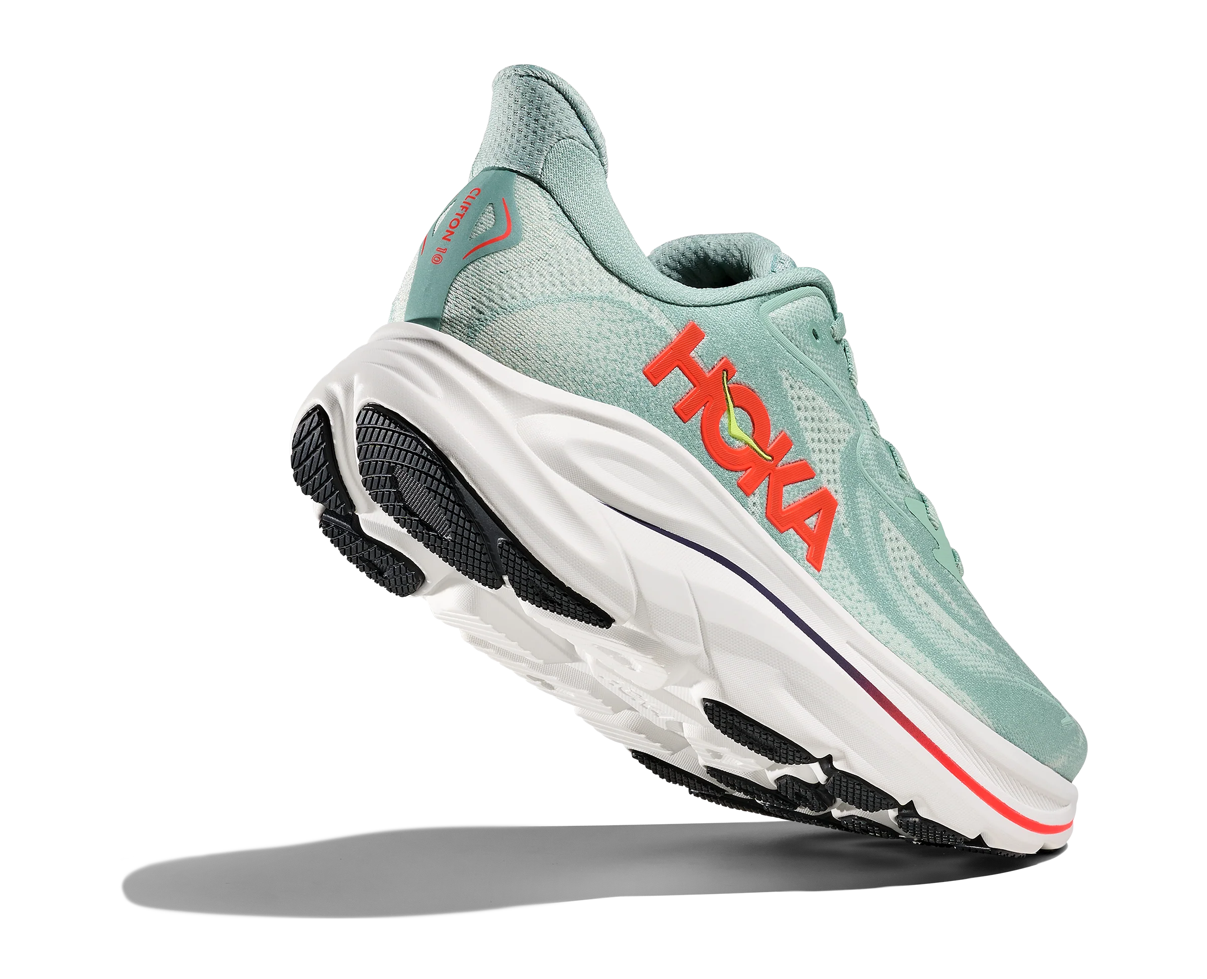 Men's Clifton 10 (SGNN - Sage/Neon Flame) - Image 5