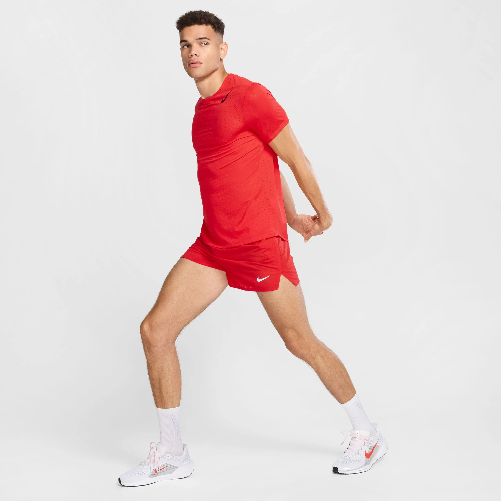 Men's Dri-FIT Fast 3" Brief-Lined Running Shorts (696 - LT Crimson/Black/Reflective Silver) - Image 4