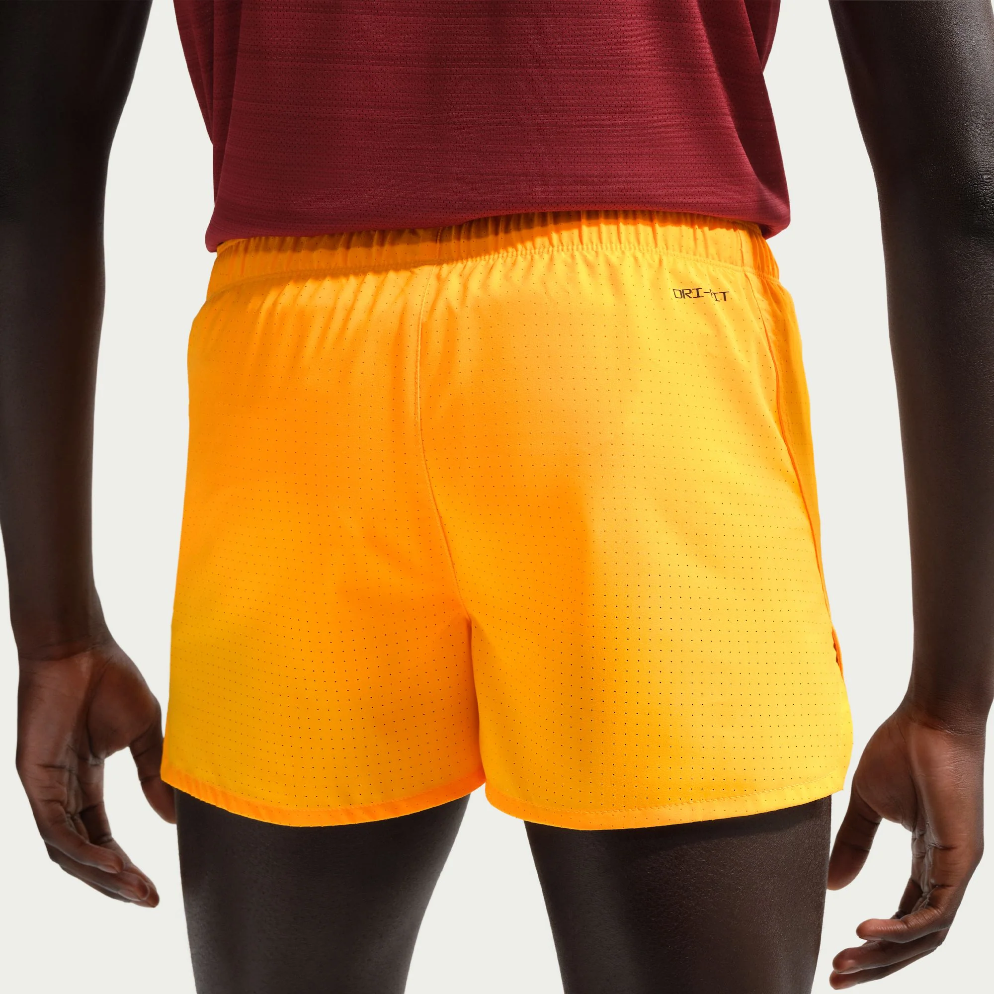 Men's Dri-FIT Fast 3" Brief-Lined Running Shorts (845 - Laser Orange/Black/Reflective Silver) - Image 2
