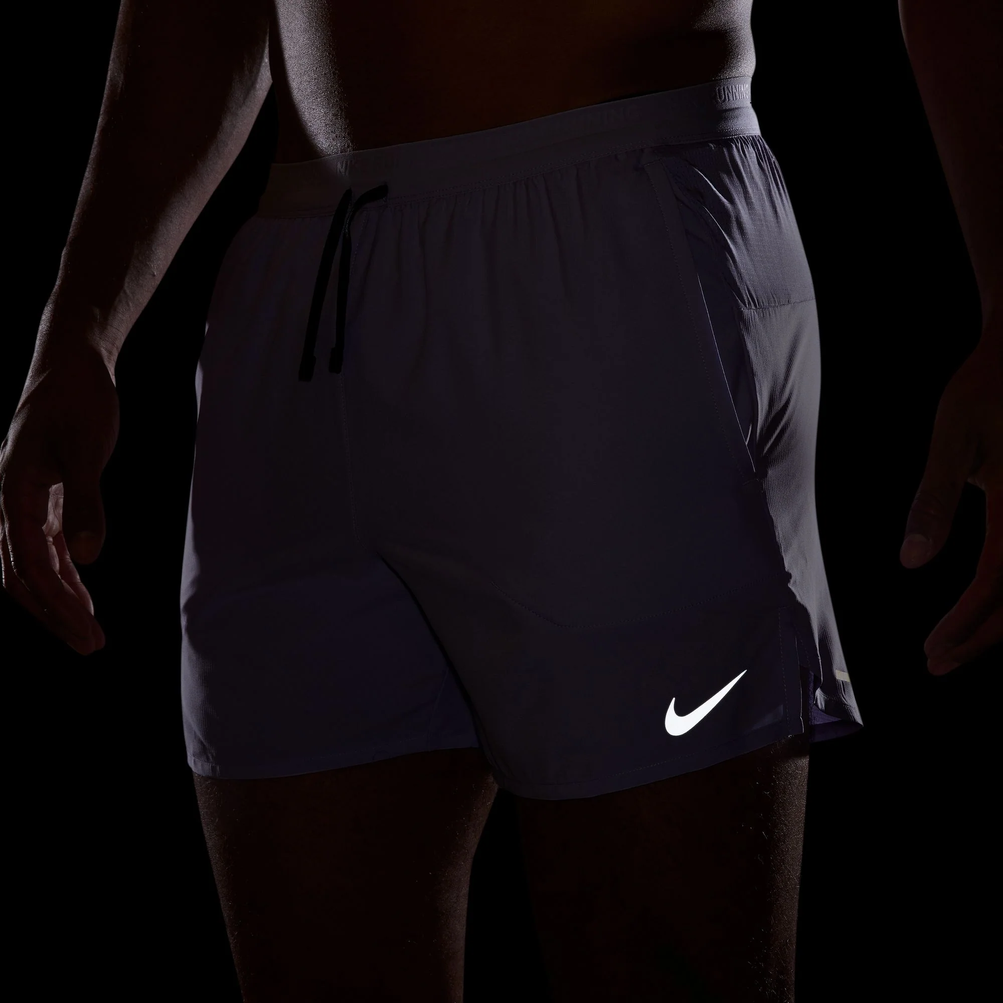 Men's DRI-FIT Stride 5" Shorts (515 - Hydrangeas/Black/Reflective Silver) - Image 5