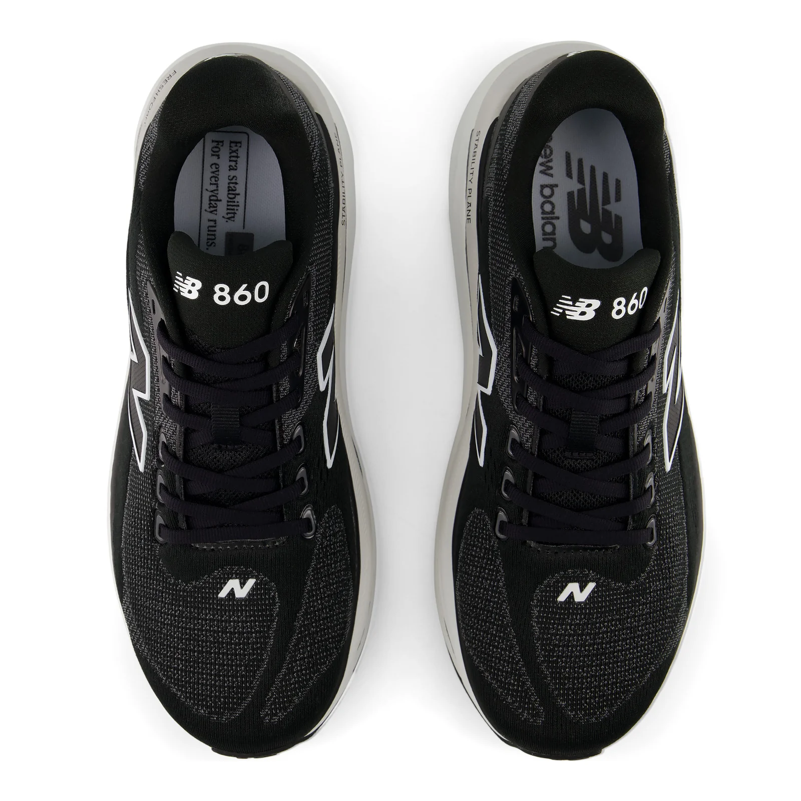 Men's Fresh Foam X 860 v15 (7GW - Black/White) - Image 4