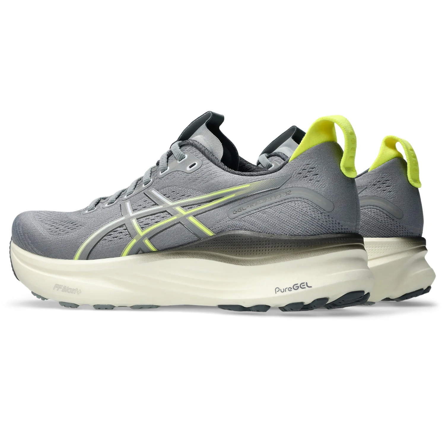 Men's GEL-Kayano 32 (021 - Gravel/Citron) - Image 3