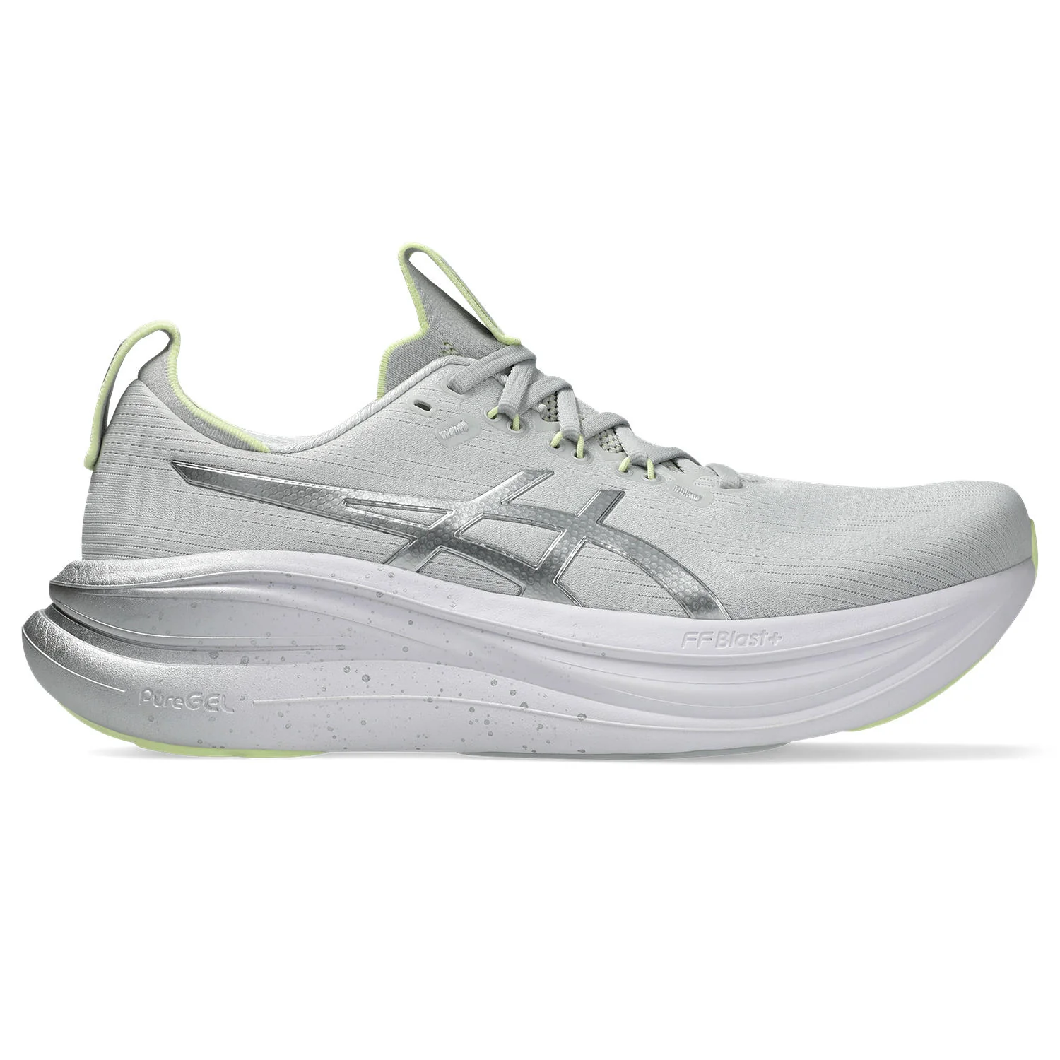 Men's Gel-Nimbus 28 Platinum (020 - Platinum/Glow Green)