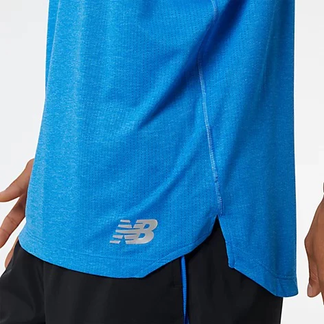 Men's Graphic Impact Run Singlet (SB8 - Serene Blue/Heather) - Image 4