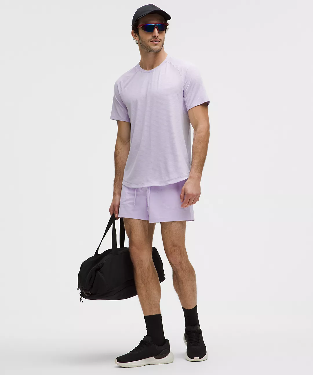 Men's License to Train Short-Sleeve Shirt (Heathered Lavender Frost) - Image 3