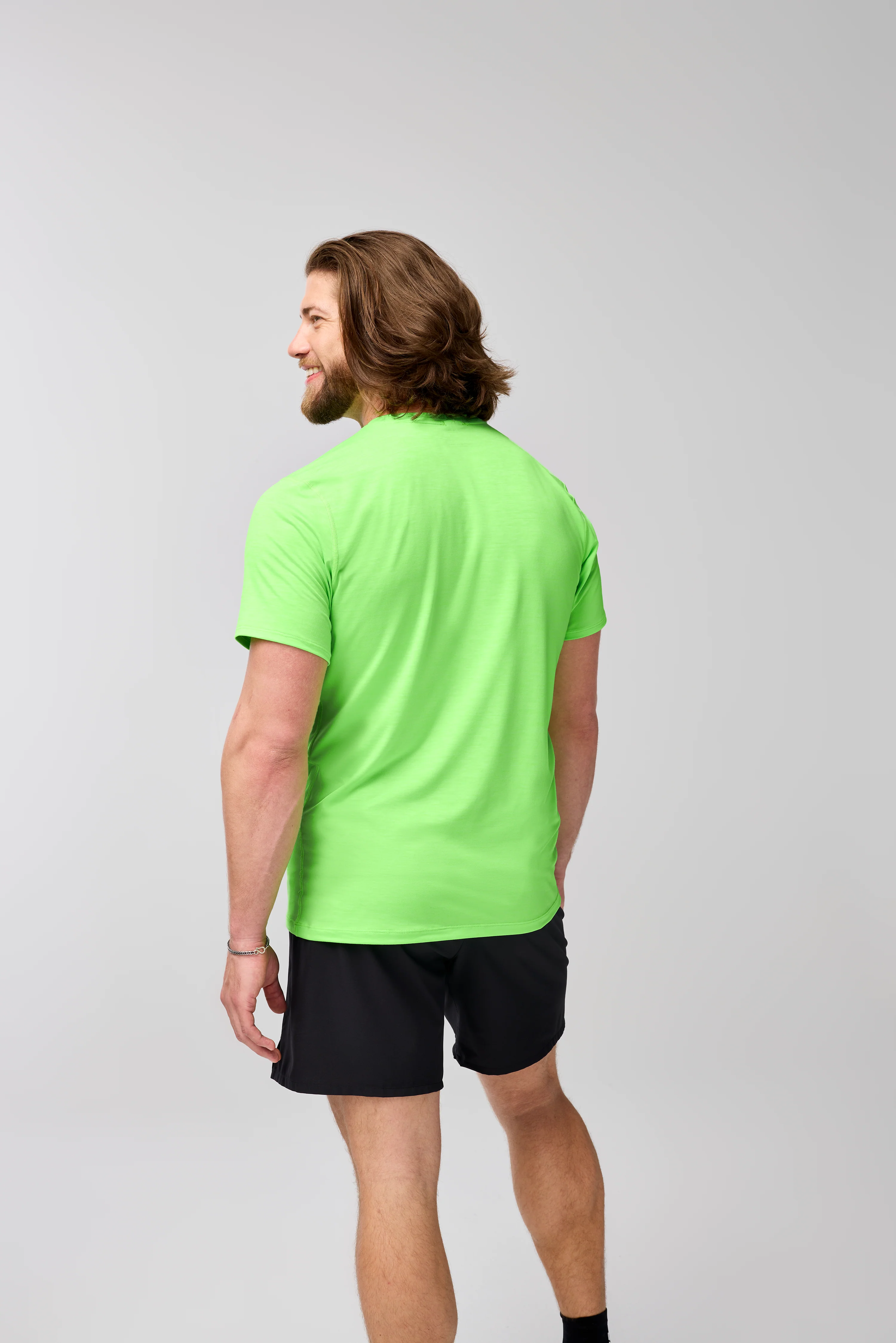 Men's Luxe Short Sleeve (313 - Htr Neo Limeade) - Image 3