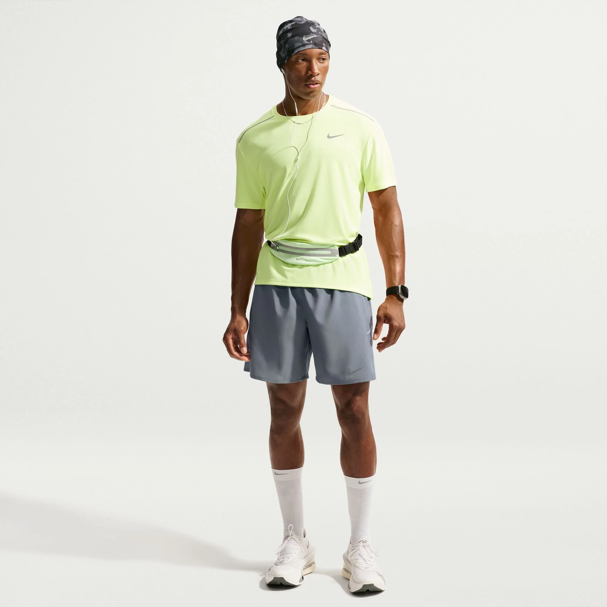Men's Miler Dri-FIT 2-in-1 7" Running Shorts (084 - Smoke Grey/Smoke Grey/Reflective Silver) - Image 3