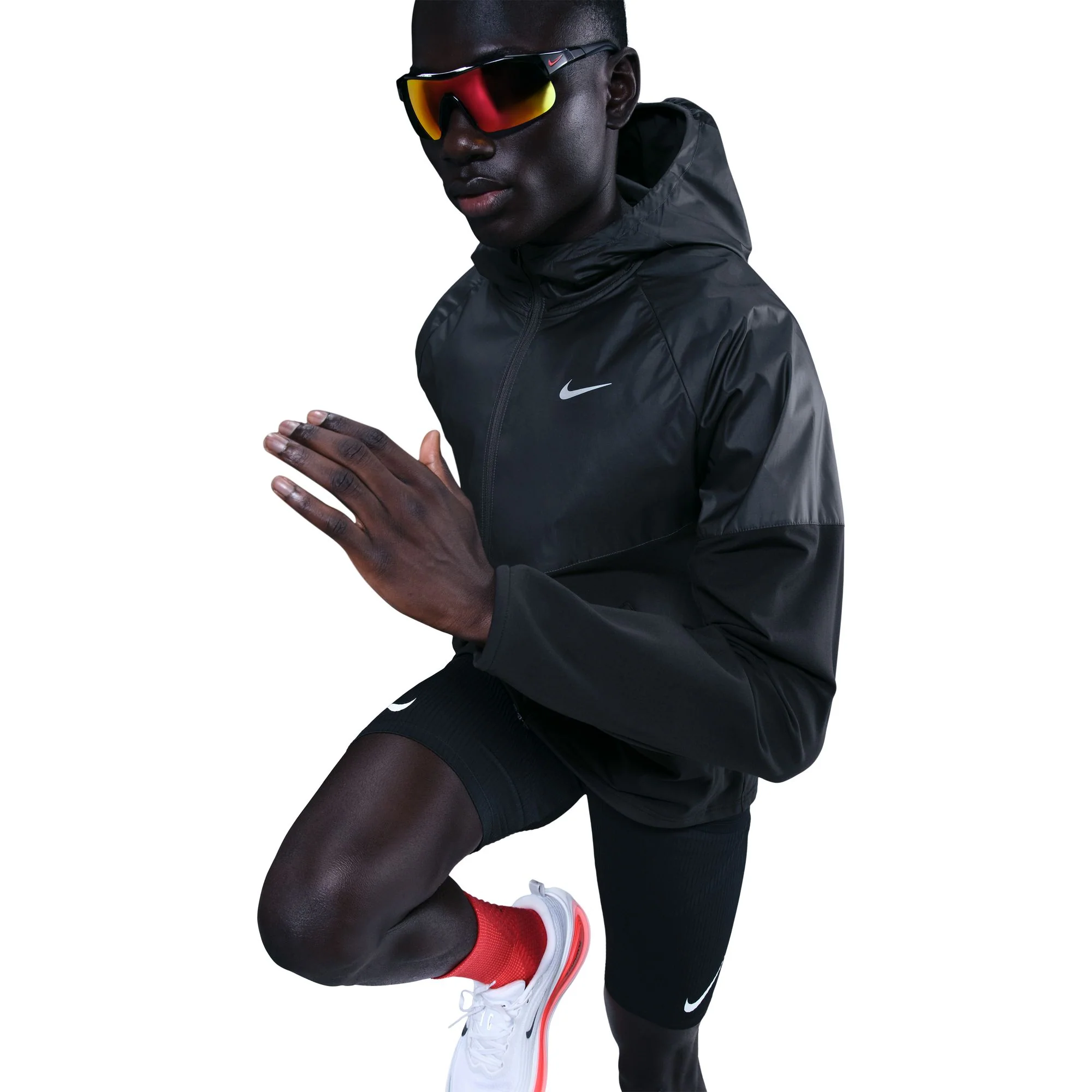 Men's Miler Repel Winterized Running Jacket (010 - Black/Anthracite/Reflective Silver) - Image 4
