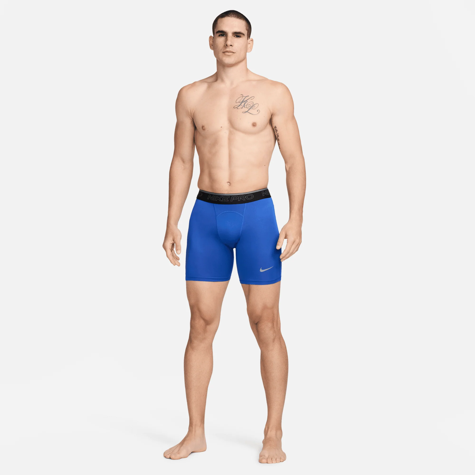 Men's Nike Pro Short (493 - Game Royal/Cool Grey) - Image 4