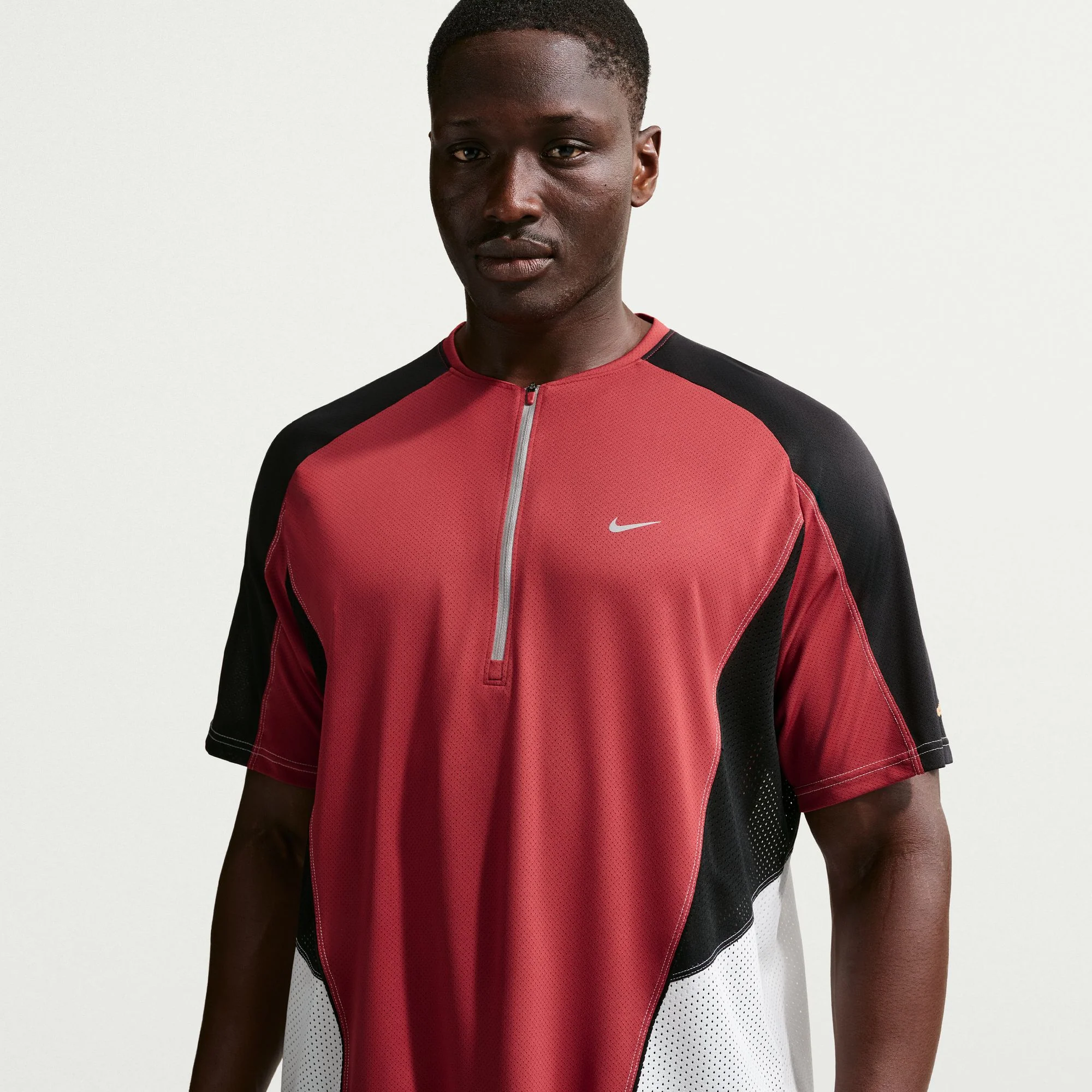 Men's Retro Dri-Fit Short-Sleeve Running Top (613 - Team Crimson/Black/Reflective Silver) - Image 3