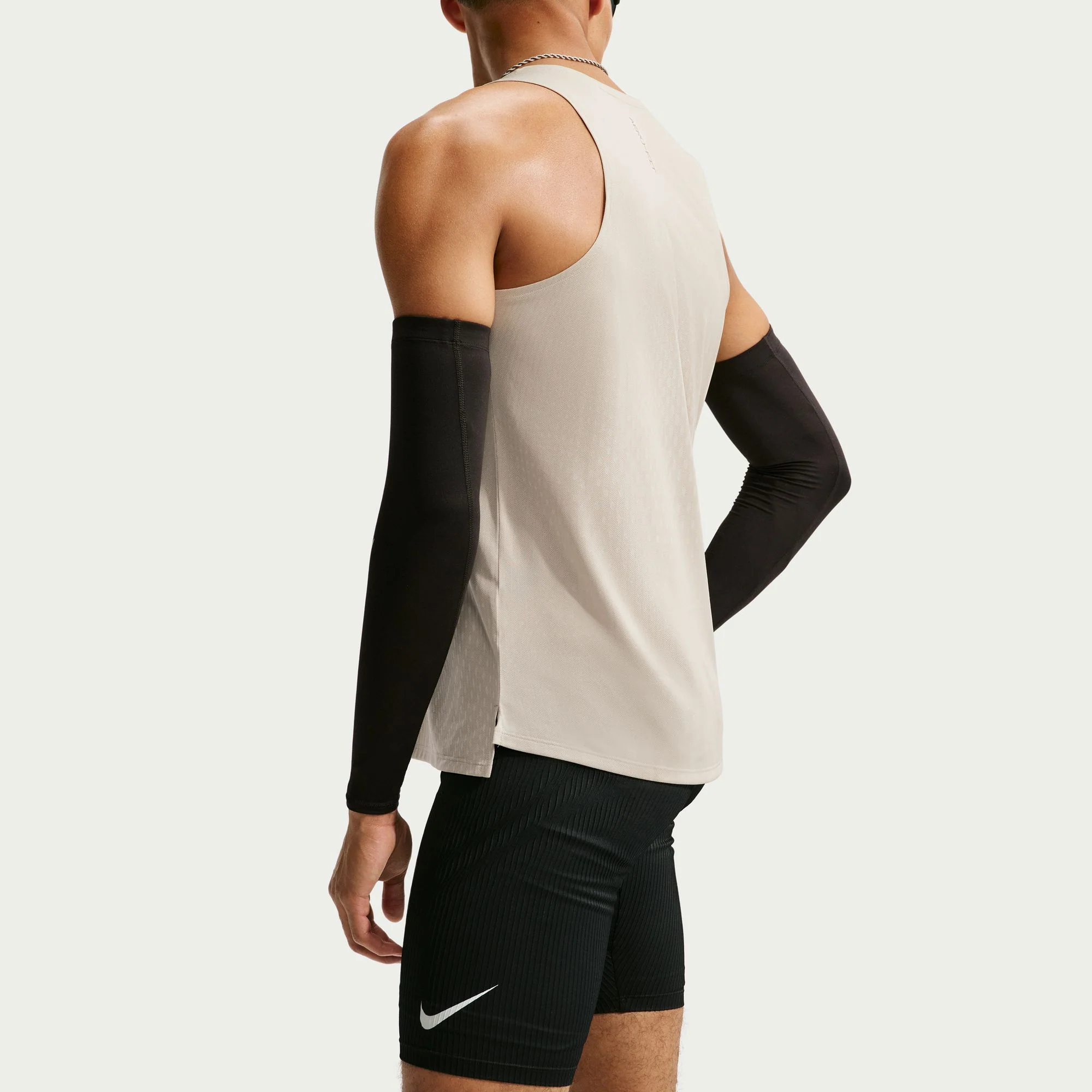 Men's Stride Aero-FIT Running Tank Top (236 - Cream II/Sail/Reflective Silver) - Image 6