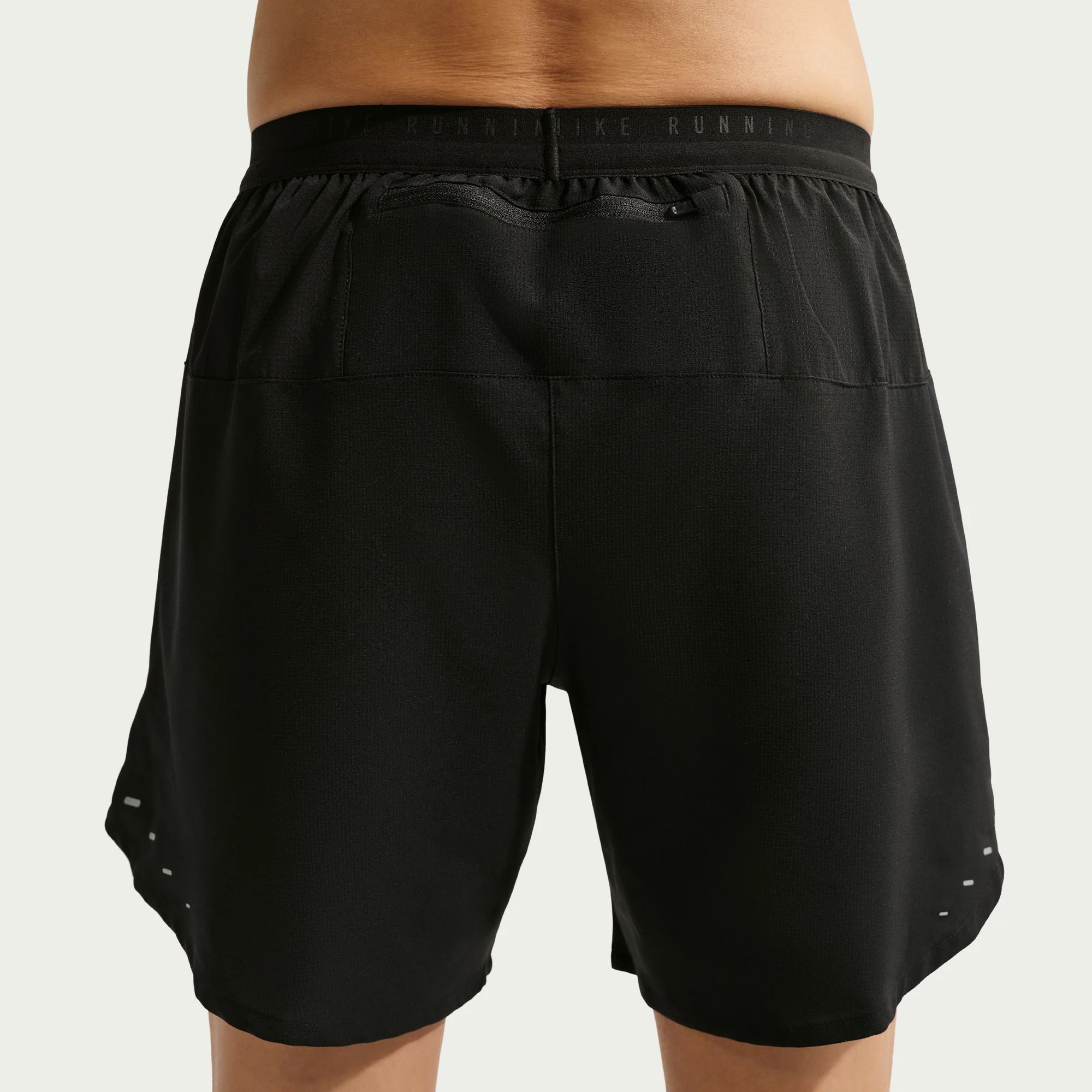 Men's Stride Dri-FIT 7" Brief-Lined Running Shorts (010 - Black/Reflective Silver) - Image 2