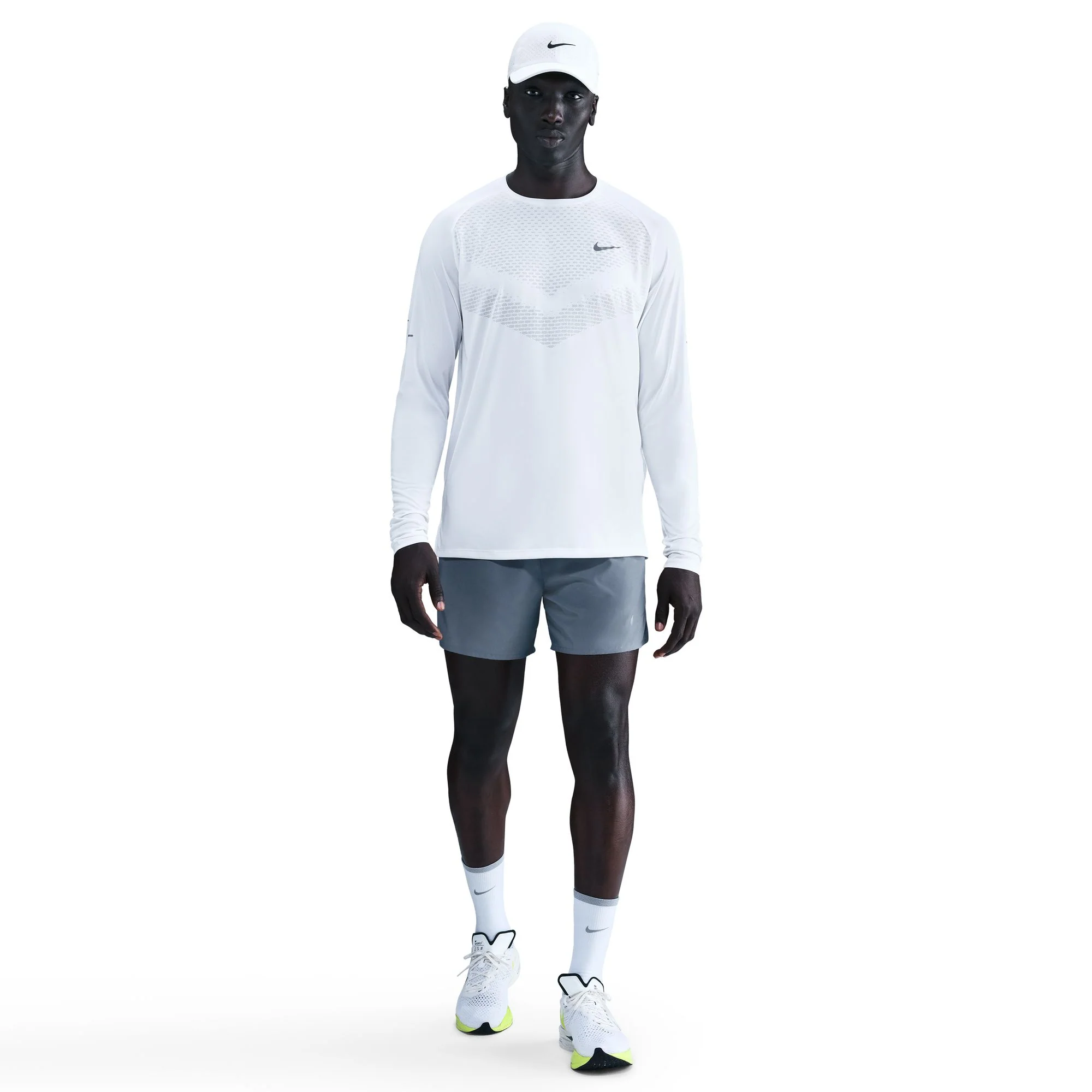 Men's Stride Dri-FIT ADV Long-Sleeve Running Top (100 - White/Reflective Silver) - Image 2