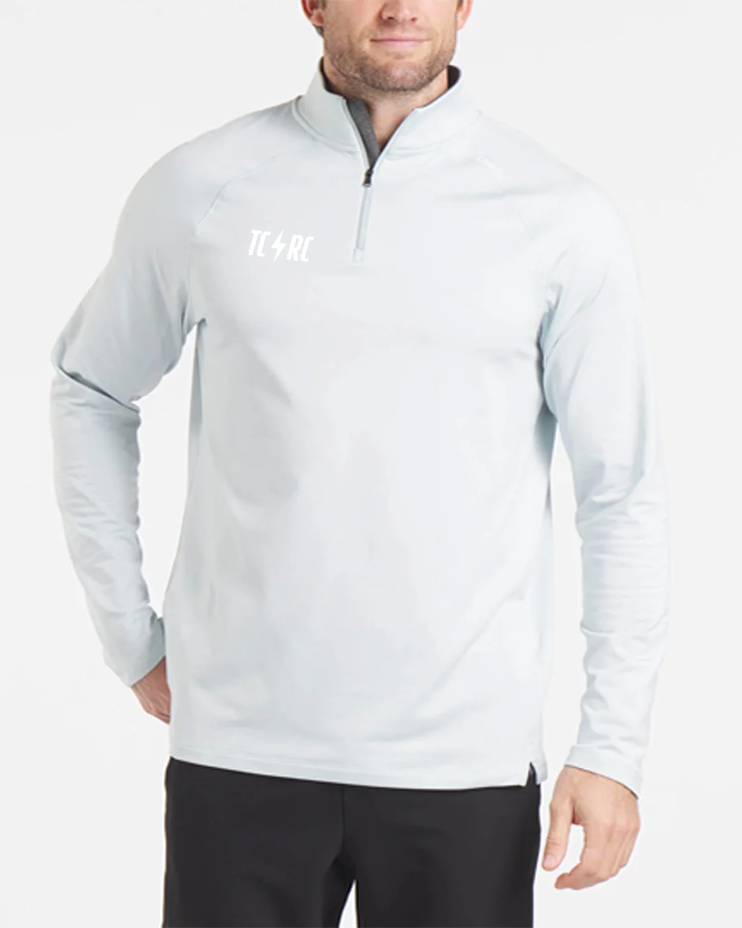 Men's TCRC x UNRL Interlock Quarter Zip (Arctic Ice)