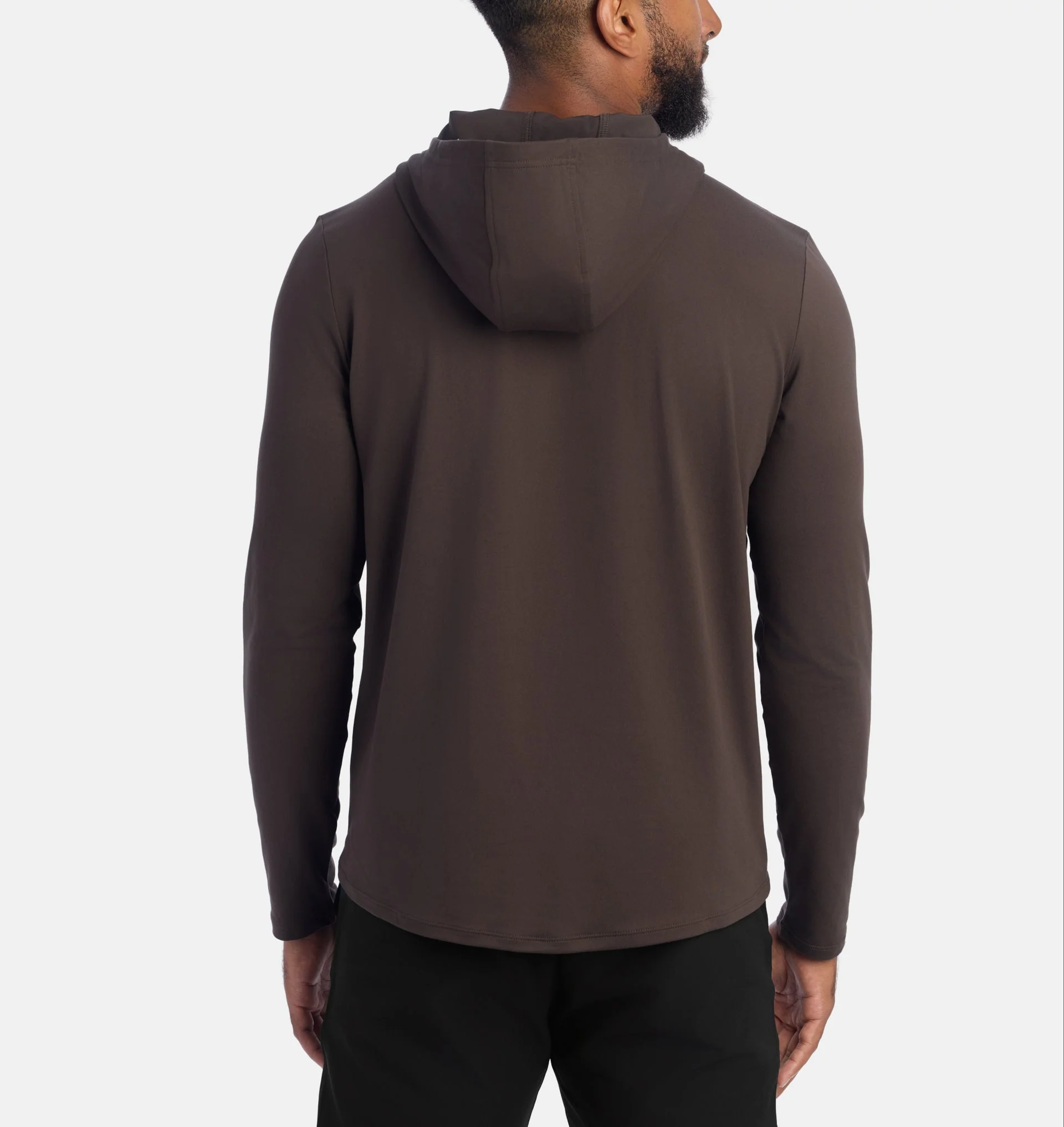 Men's Ultra Hooded Long Sleeve (Espresso) - Image 3