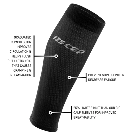 Men's Ultralight Compression Calf Sleeves (Black) - Image 6