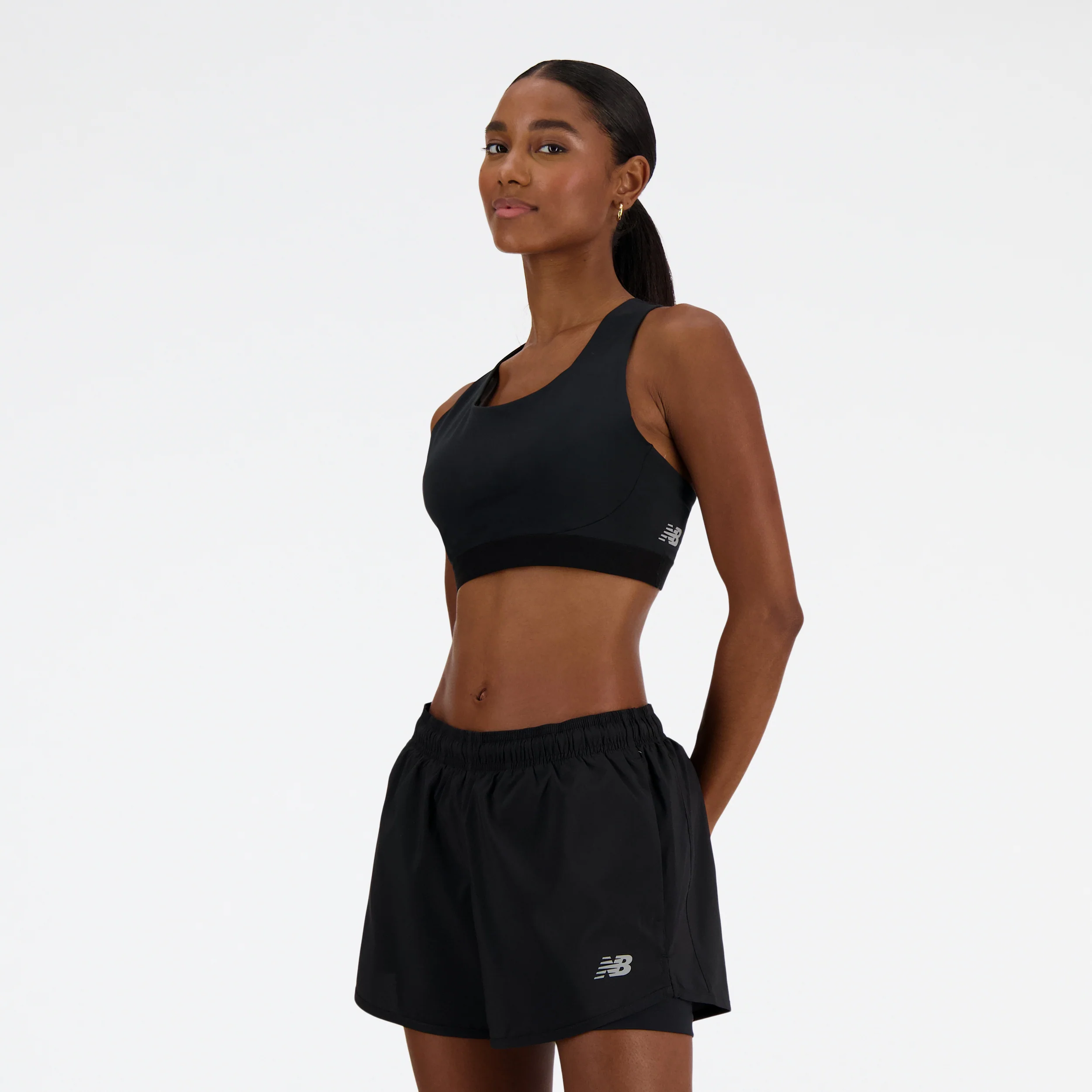 NB Sleek Medium Support Pocket Sports Bra (BK - Black) - Image 3