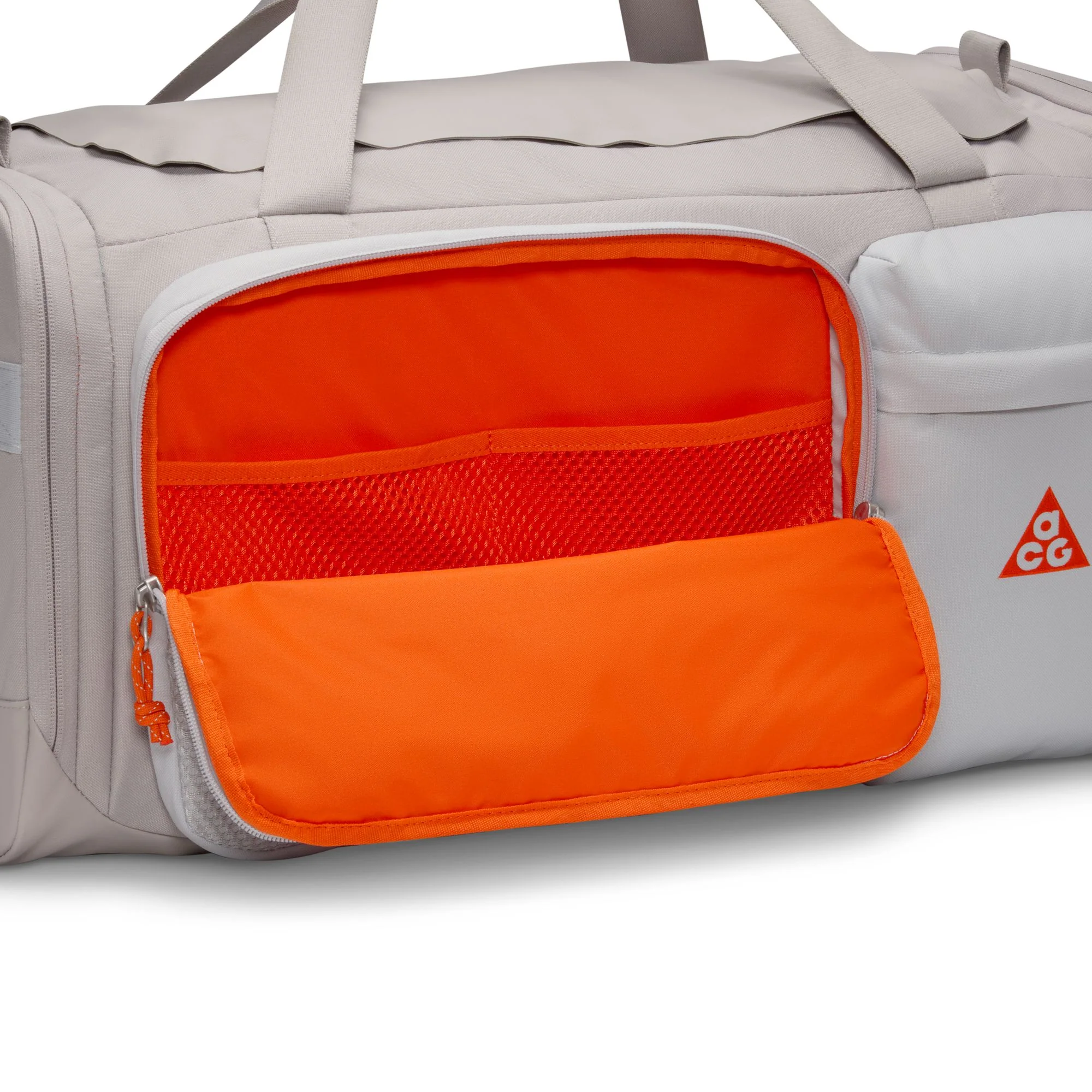 Nike ACG "DAYMAX" Duffel Bag (60L) (009 - College Grey/College Grey/Safety Orange) - Image 6