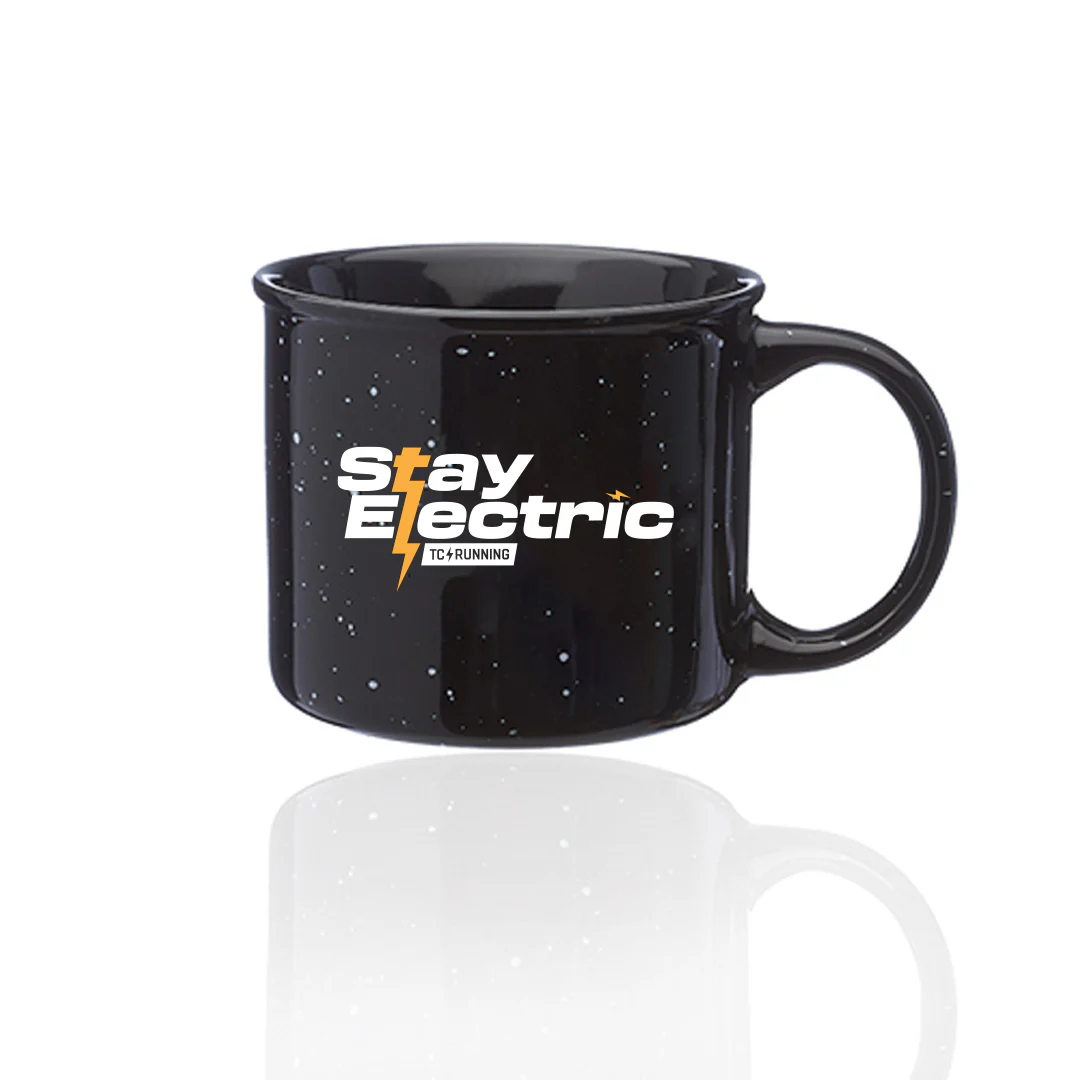 TCRC 13 oz. Ceramic Campfire Coffee Mug - Stay Electric Black