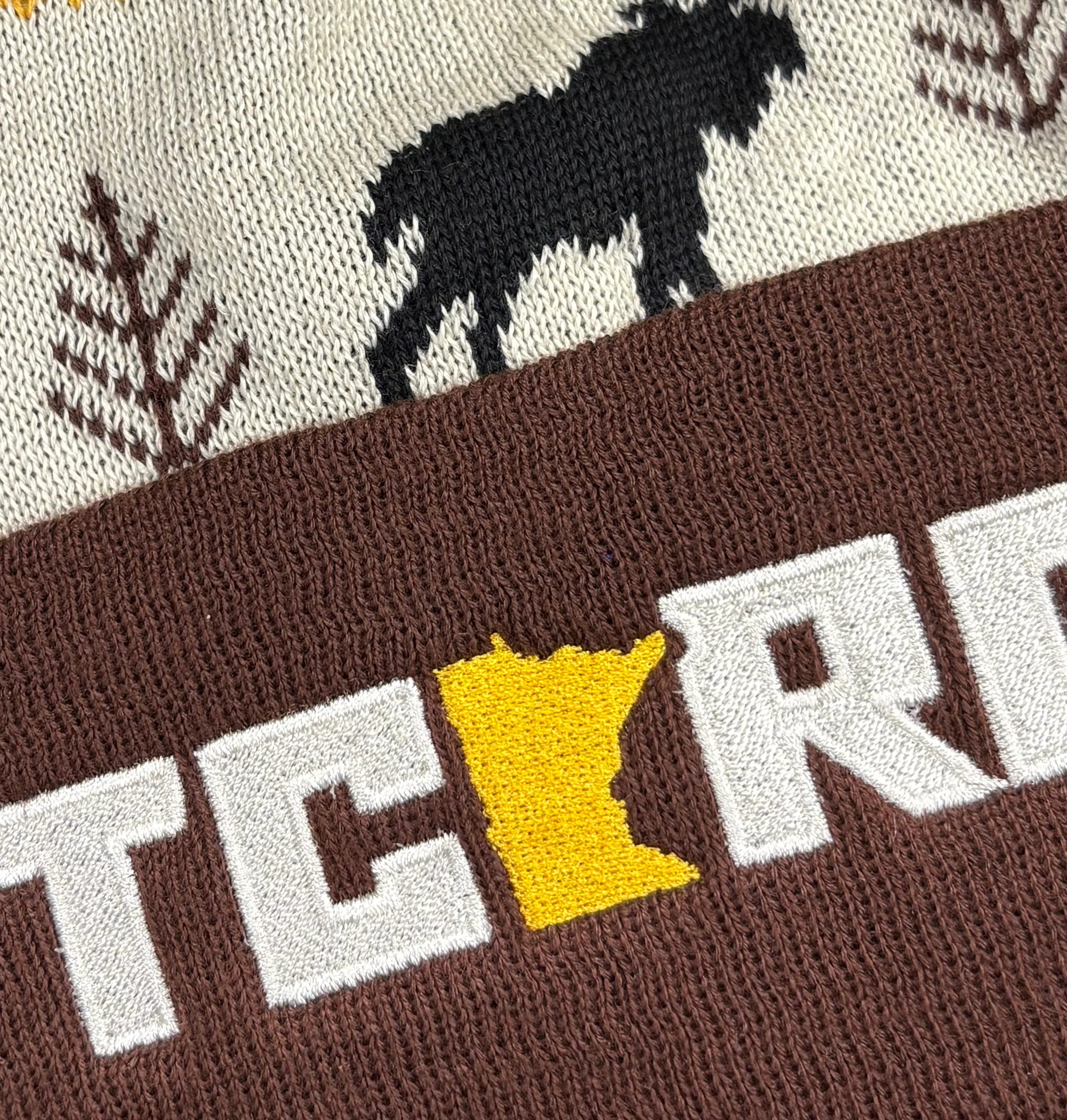 TCRC x Locale Grand Recycled Beanie (Fairisle Moose/Brown) - Image 2
