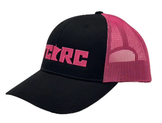 TCRC x Richardson Low Pro Trucker Cap (Black/Neon Pink) - Image 2
