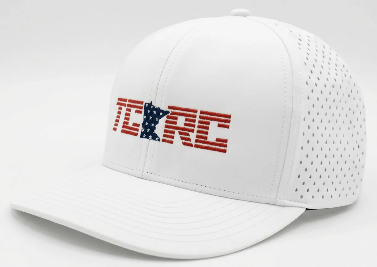 TCRC x Zapped Bomber Cap (White/Red/Blue)