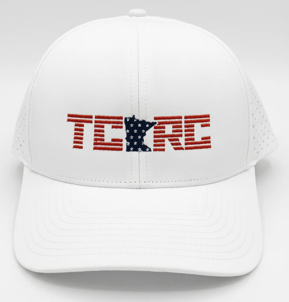 TCRC x Zapped Bomber Cap (White/Red/Blue) - Image 2