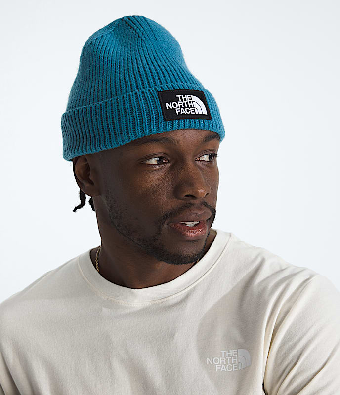 TNF Logo Box Cuffed Beanie (BOM - Dusk Blue) - Image 2