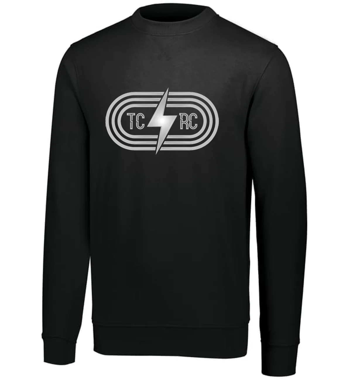 Unisex 60/40 Fleece Crewneck Sweatshirt (Black/Metallic Silver)