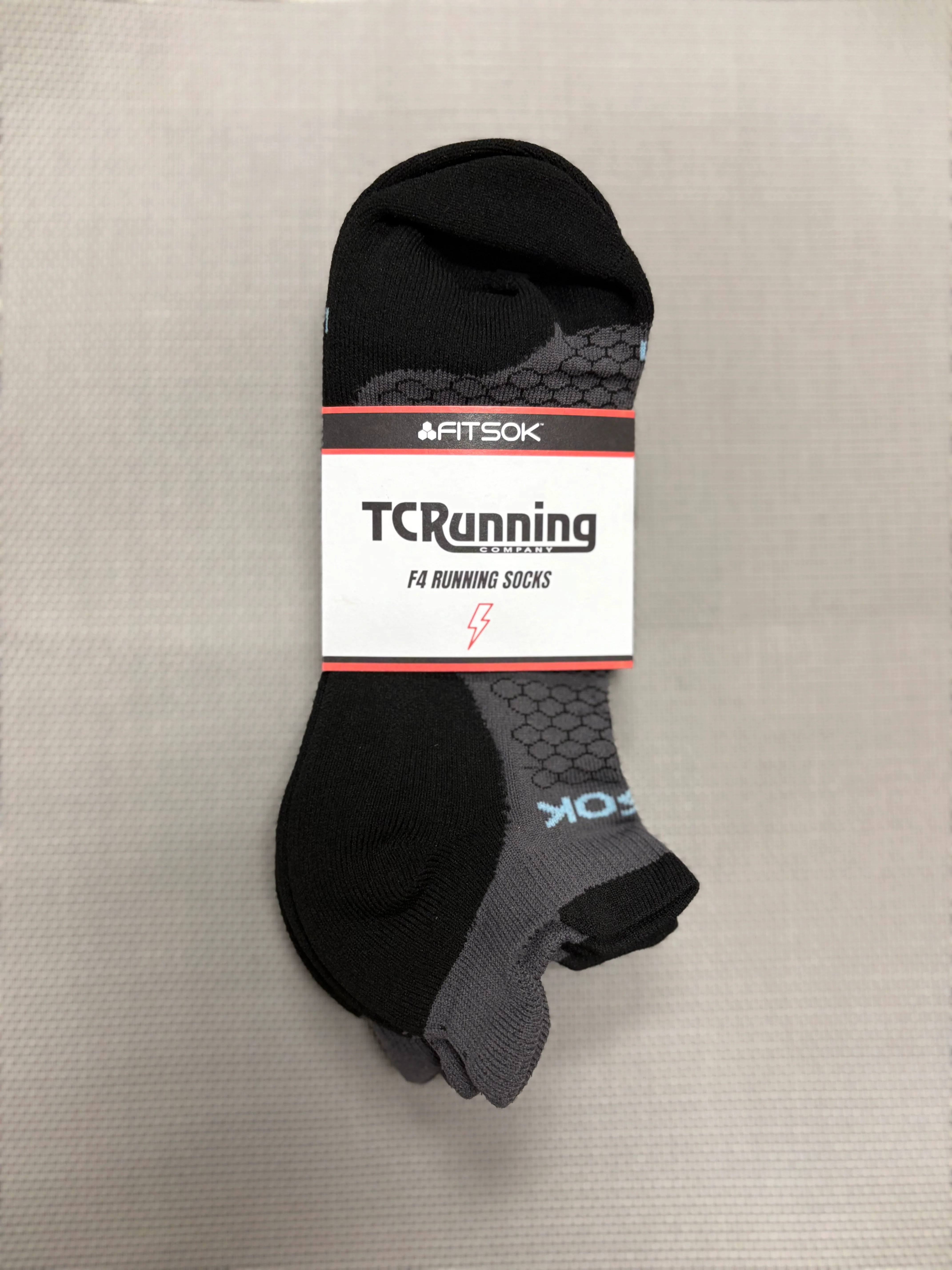 Unisex TCRC F4 Tech No Show 3-pair pack (Black/Granite) - Image 2