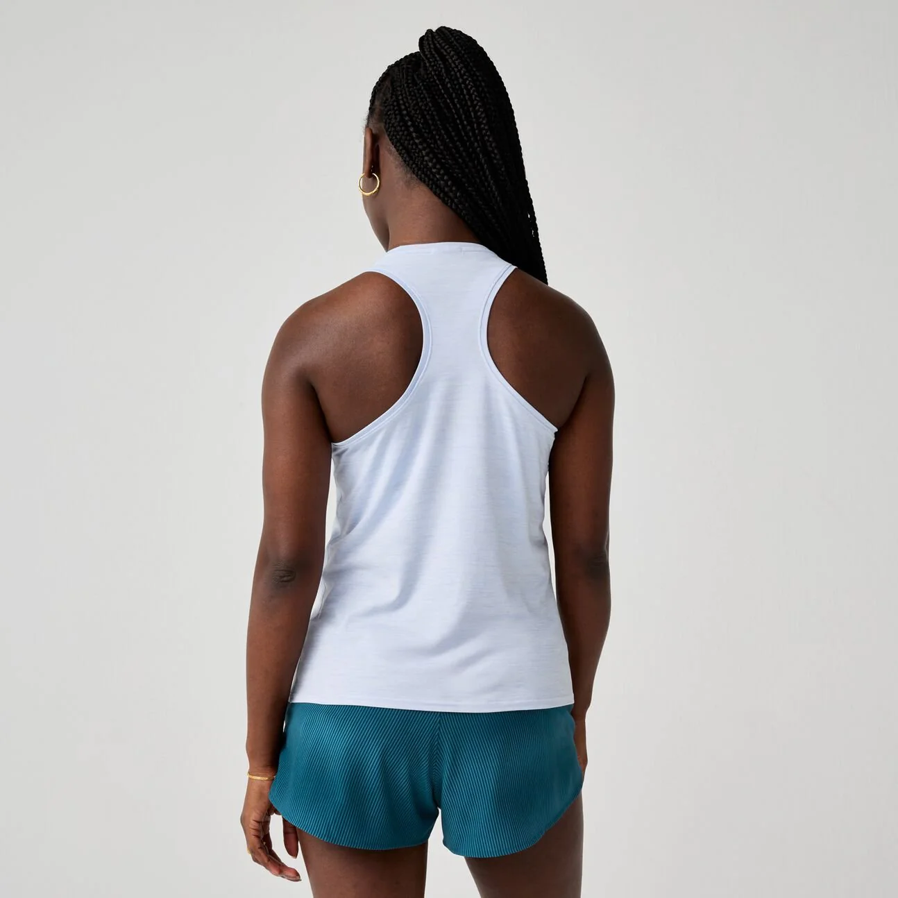 Women’s Luxe Tank (472 - Heather Halogen Blue) - Image 2