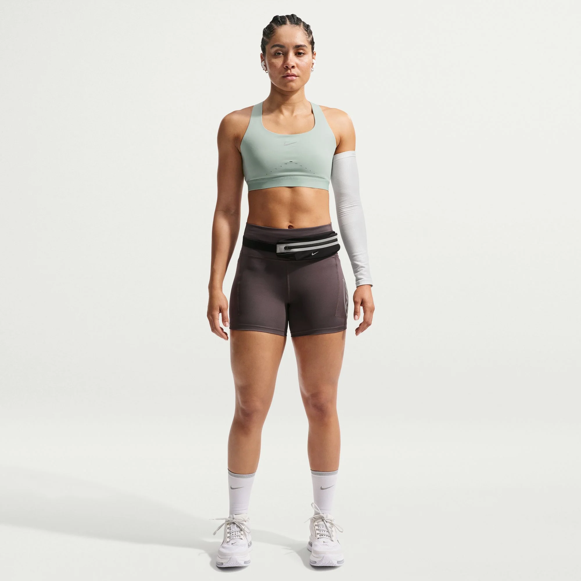 Women’s Swift High-Support Lightly Lined Sports Bra (006 - Steam/Reflective Silver) - Image 3