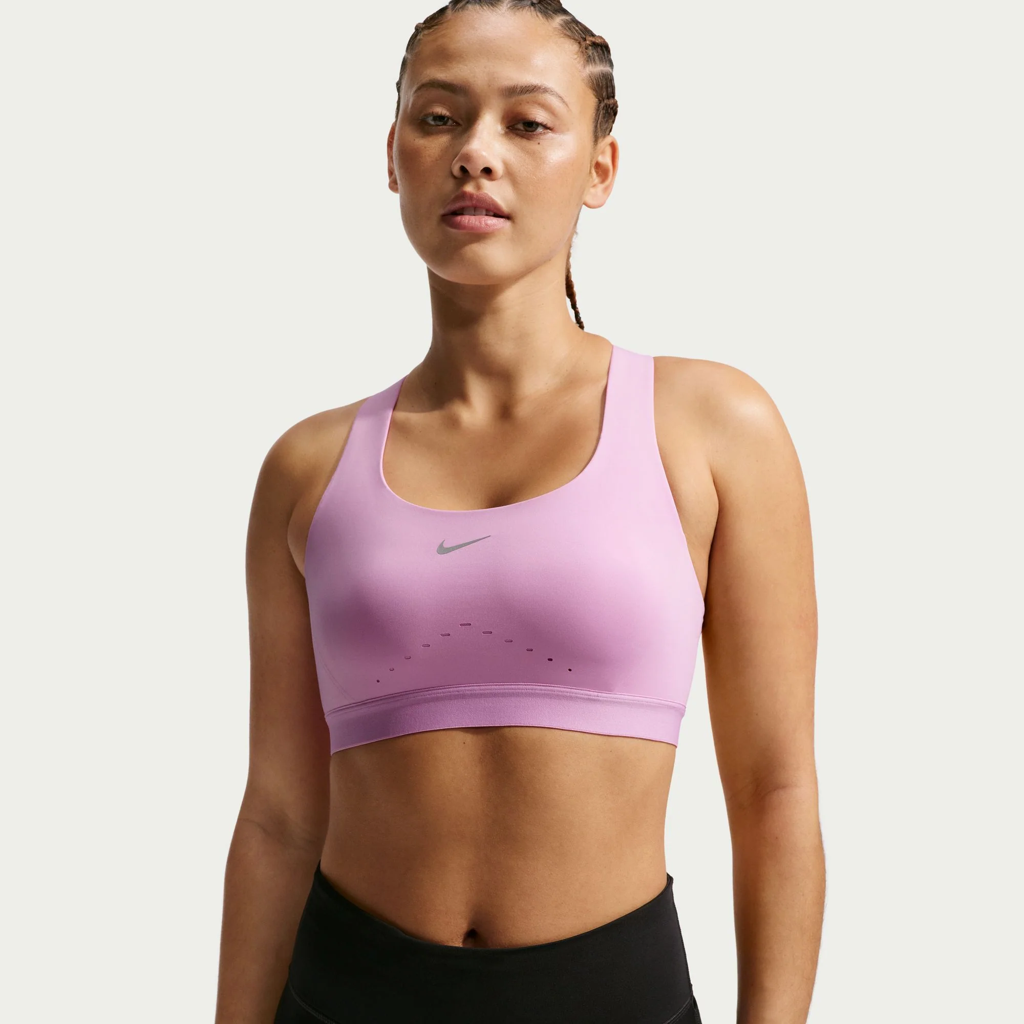 Women’s Swift High-Support Lightly Lined Sports Bra (503 - Lt Magenta/Reflective Silver)