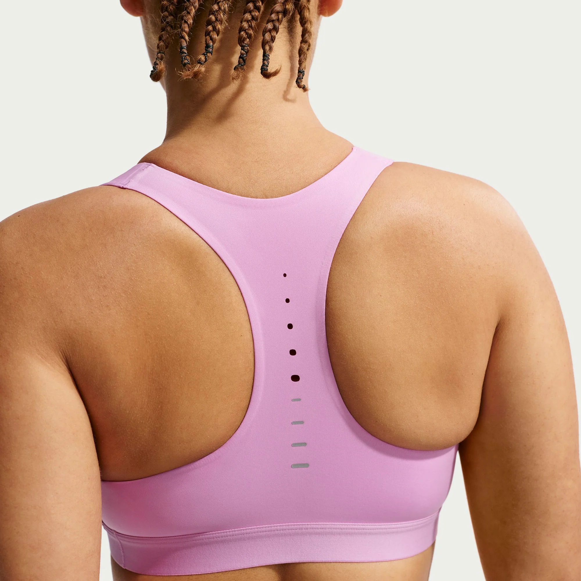 Women’s Swift High-Support Lightly Lined Sports Bra (503 - Lt Magenta/Reflective Silver) - Image 2